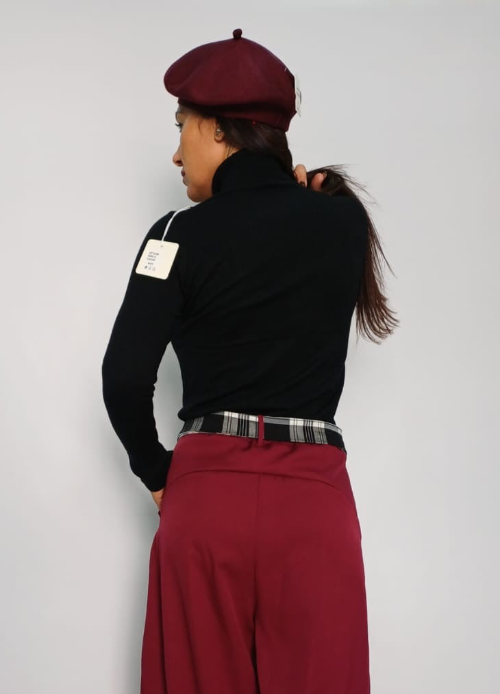 Maglia lupetto donna con bottoni oro