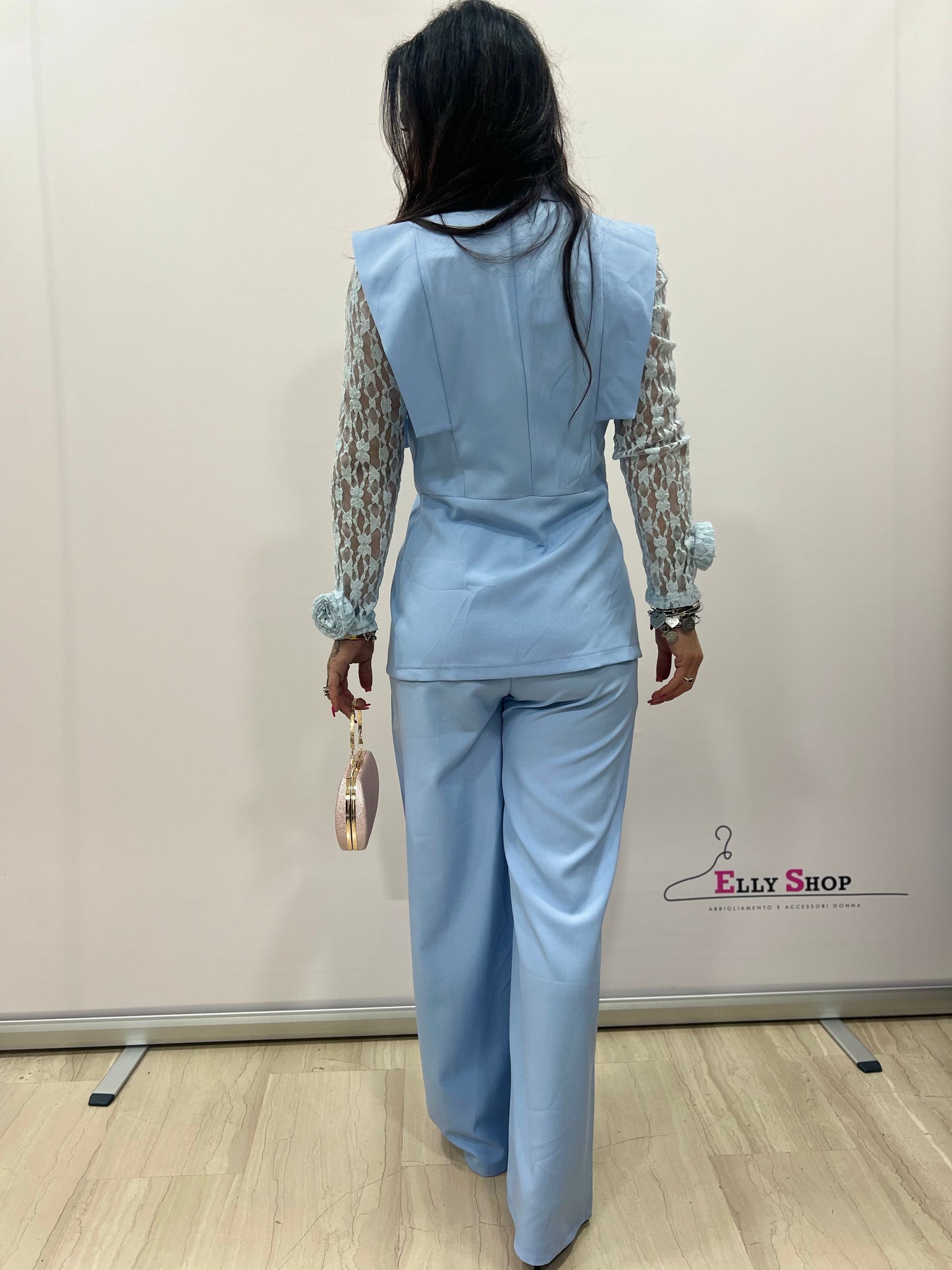 Completo donna elegante gilet e palazzo