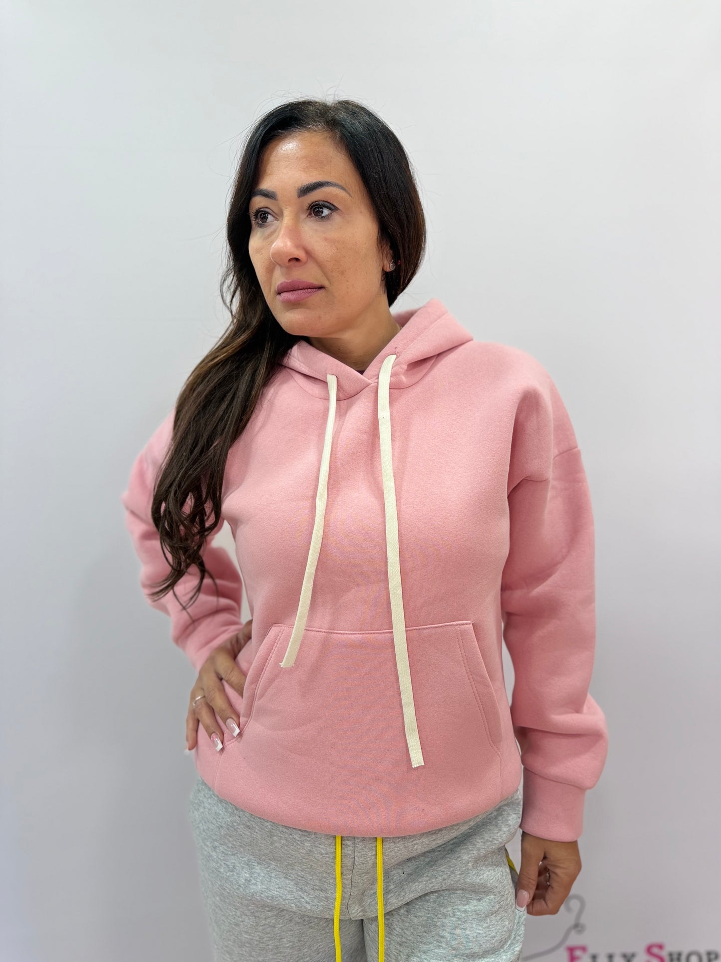 Felpa con cappuccio donna casual autunno inverno