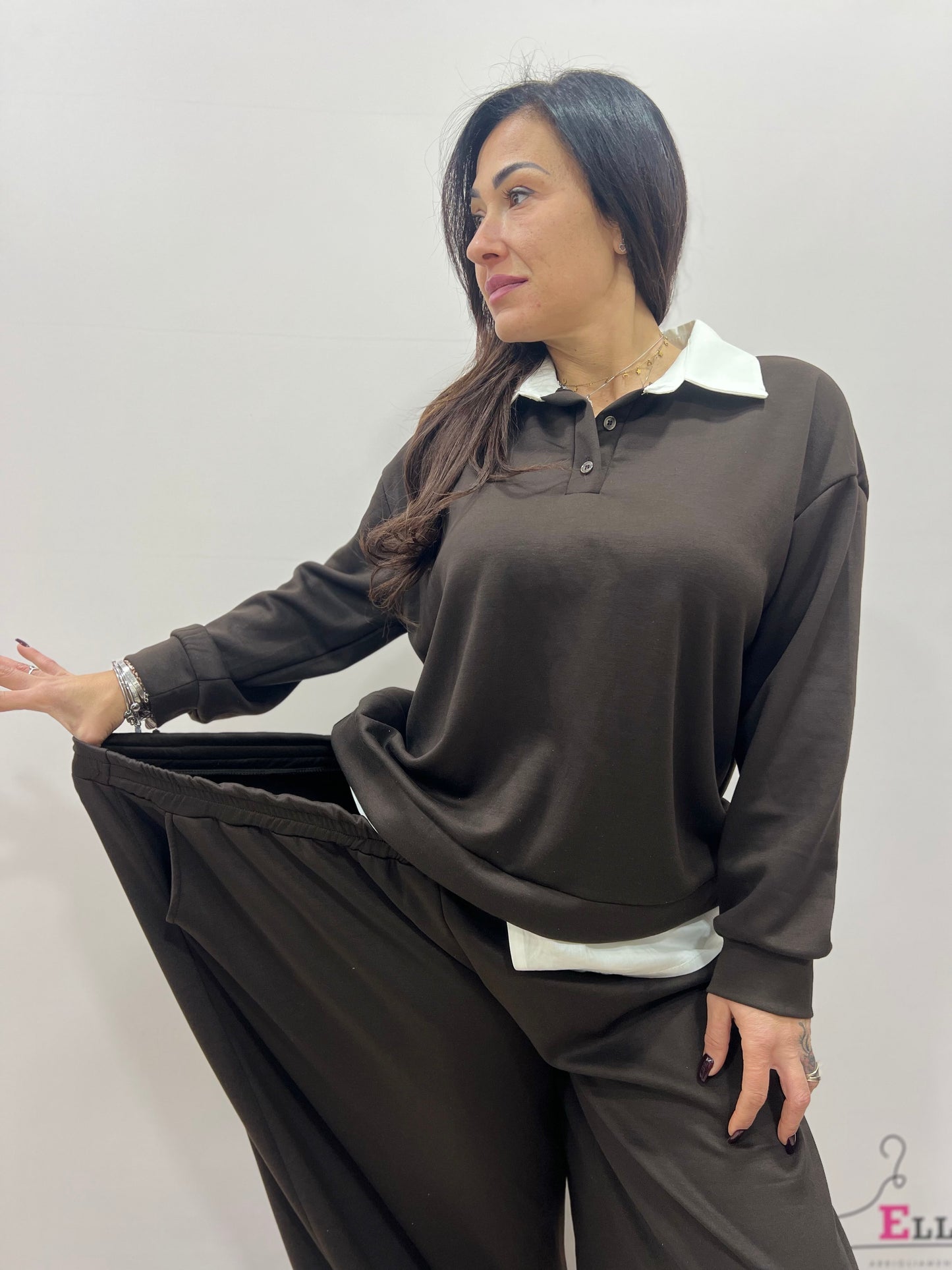 Completo donna curvy due pezzi casual chic