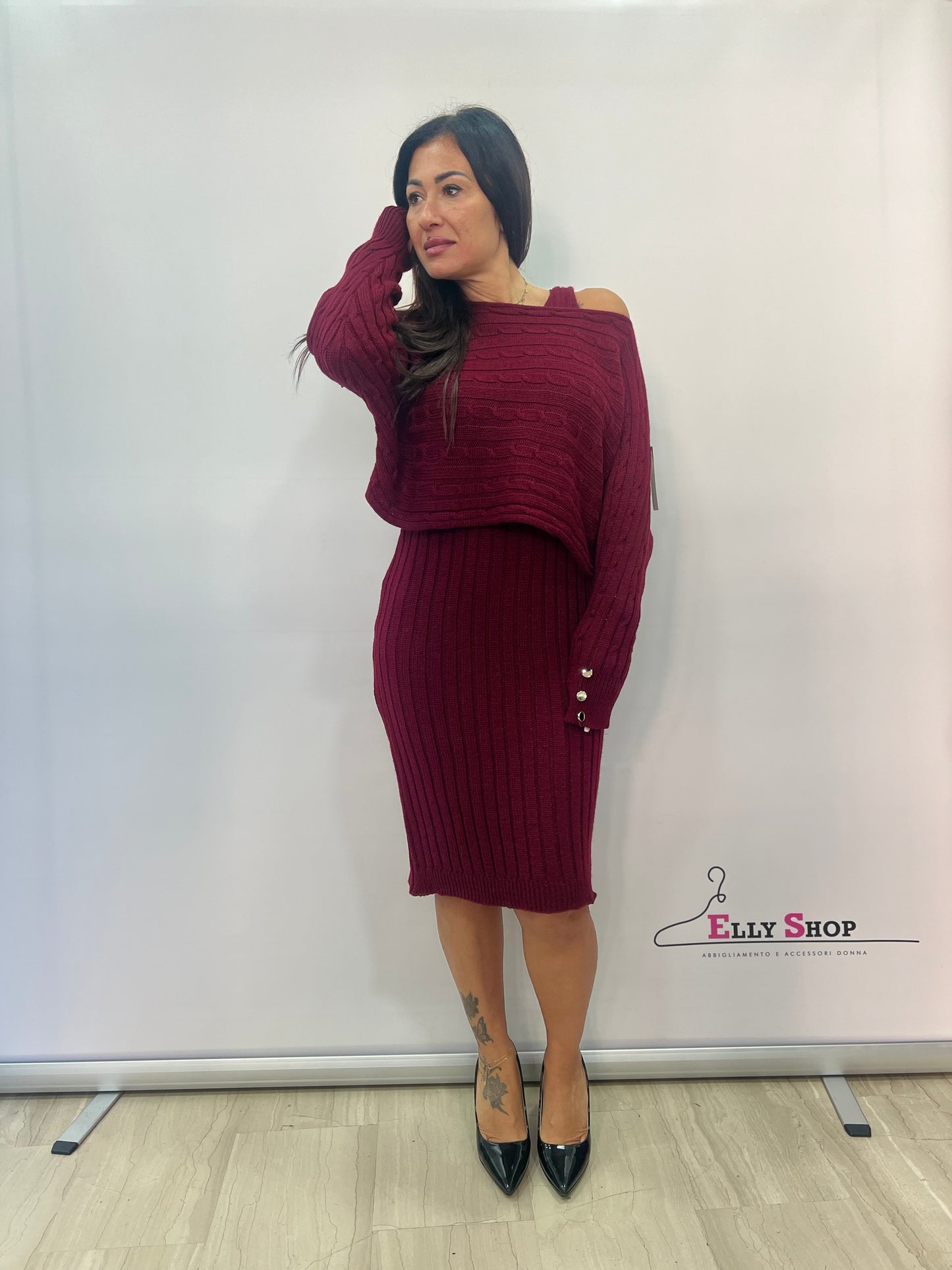 Completo donna vestito e copri spalle