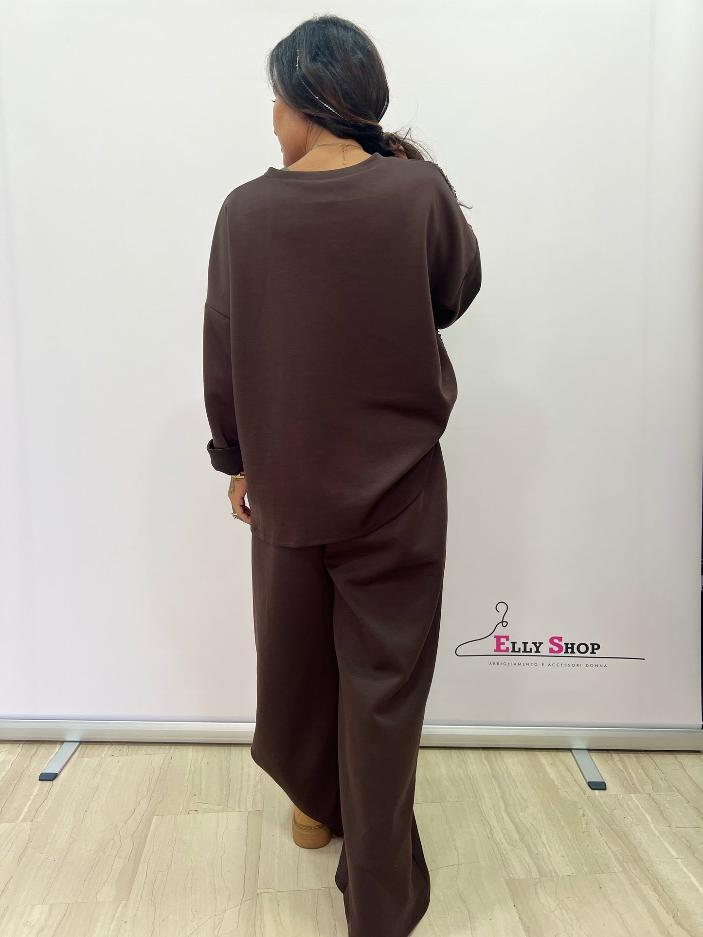 Completo curvy  con paillettes donna