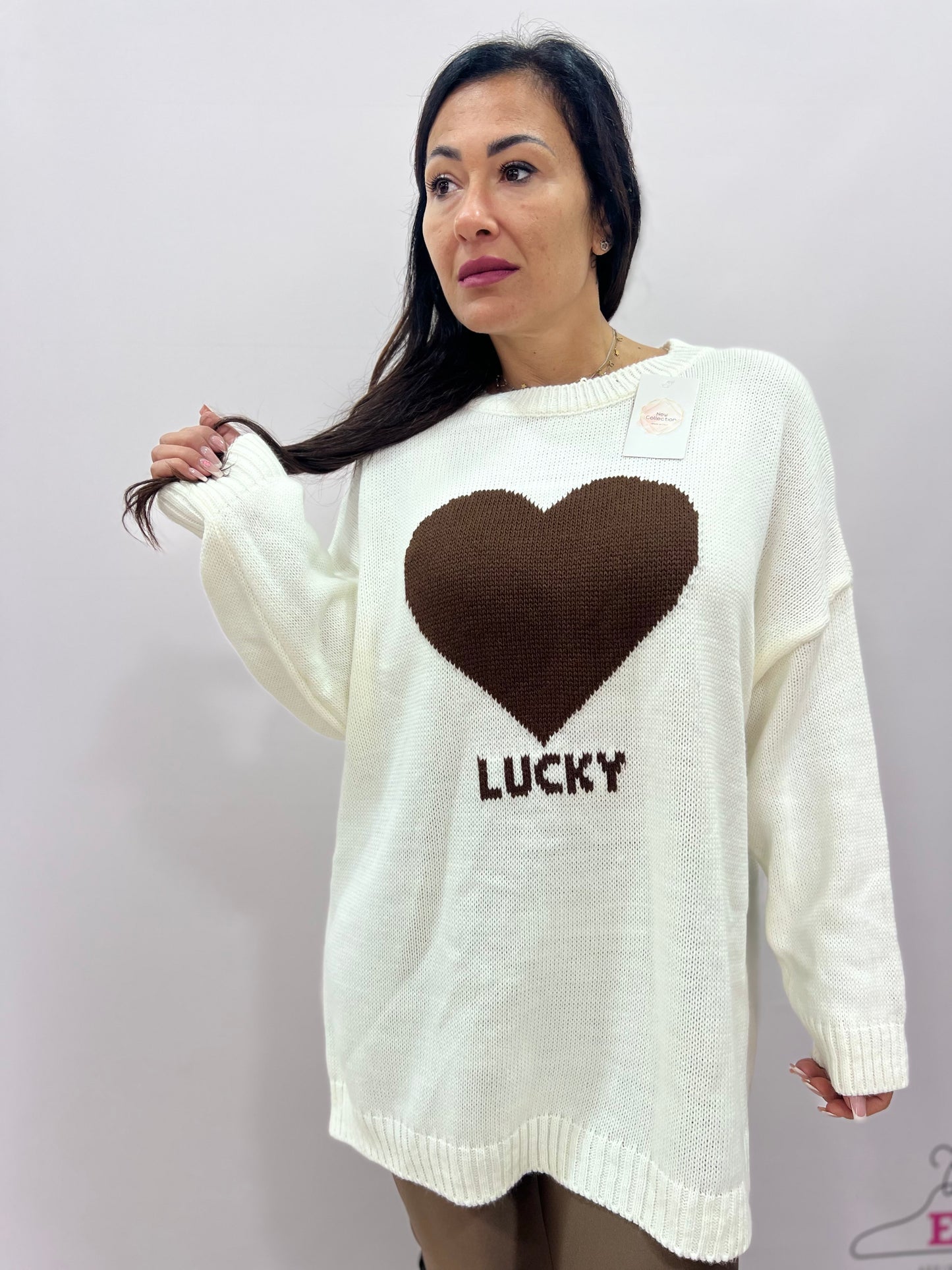 Maglione cuore donna