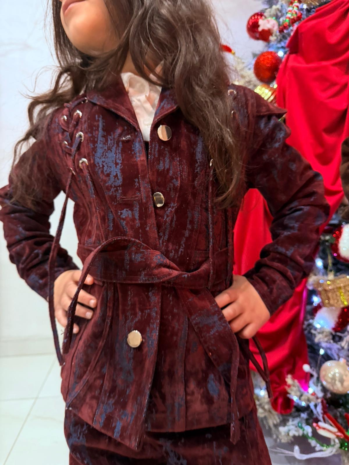 Giacca elegante bambina con cintura