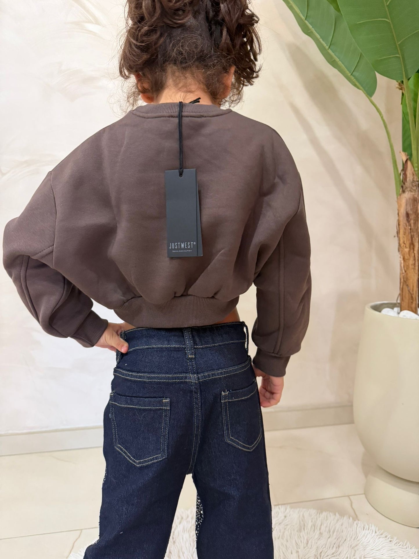 Felpa cropped bambina 4–14 anni