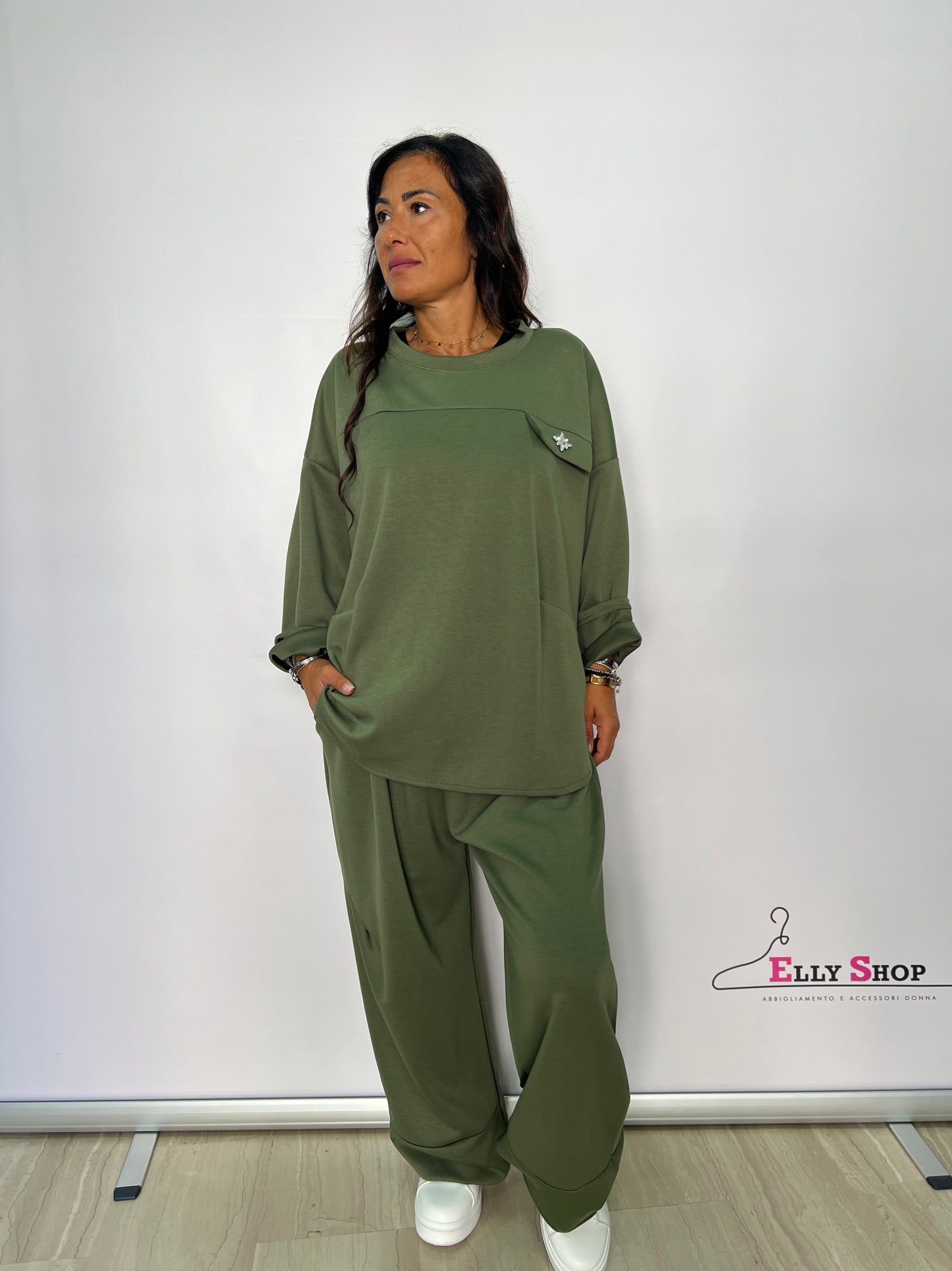 Completo tuta curvy con swarovski