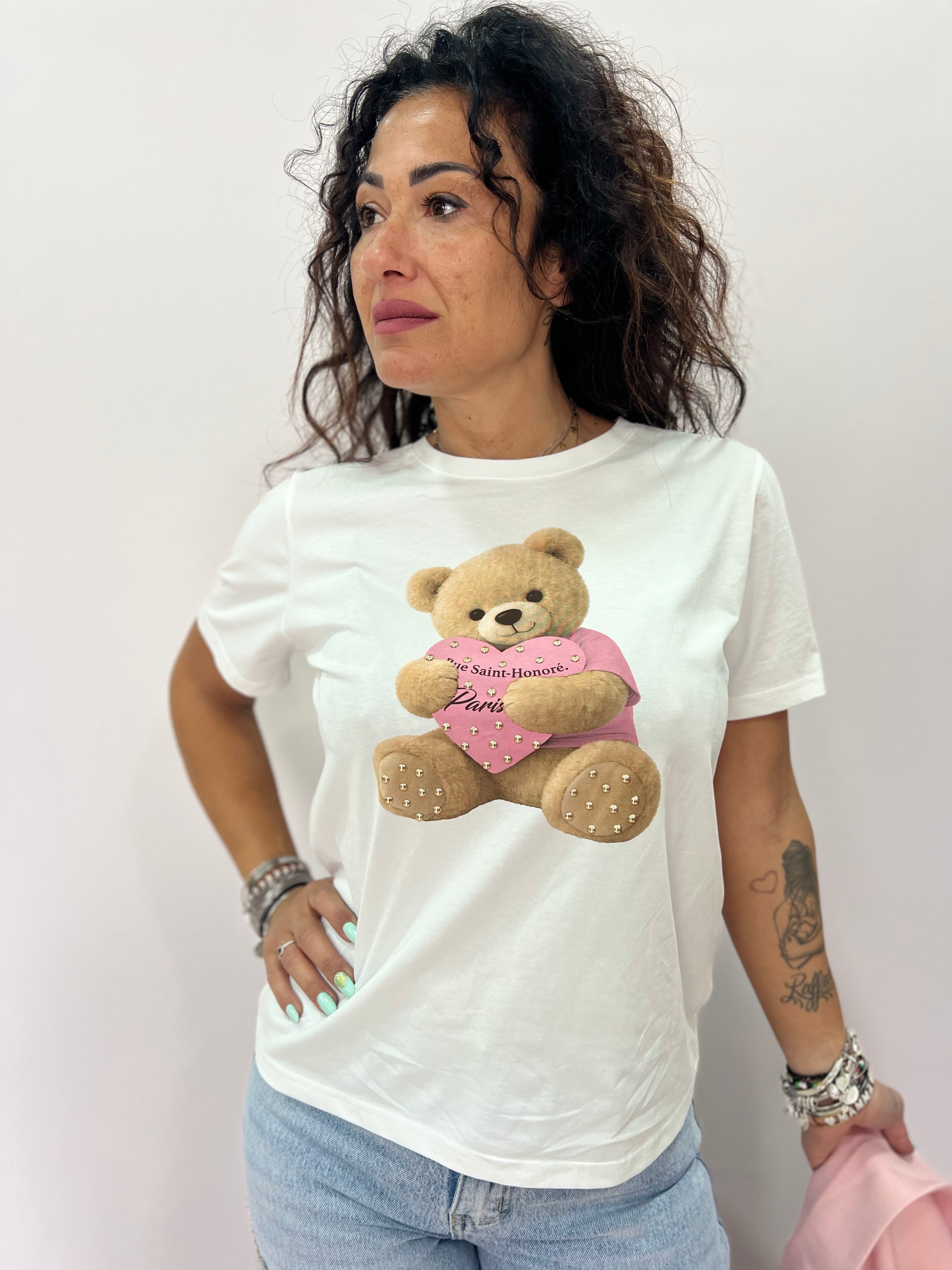 T-shirt donna teddy stampa casual estiva
