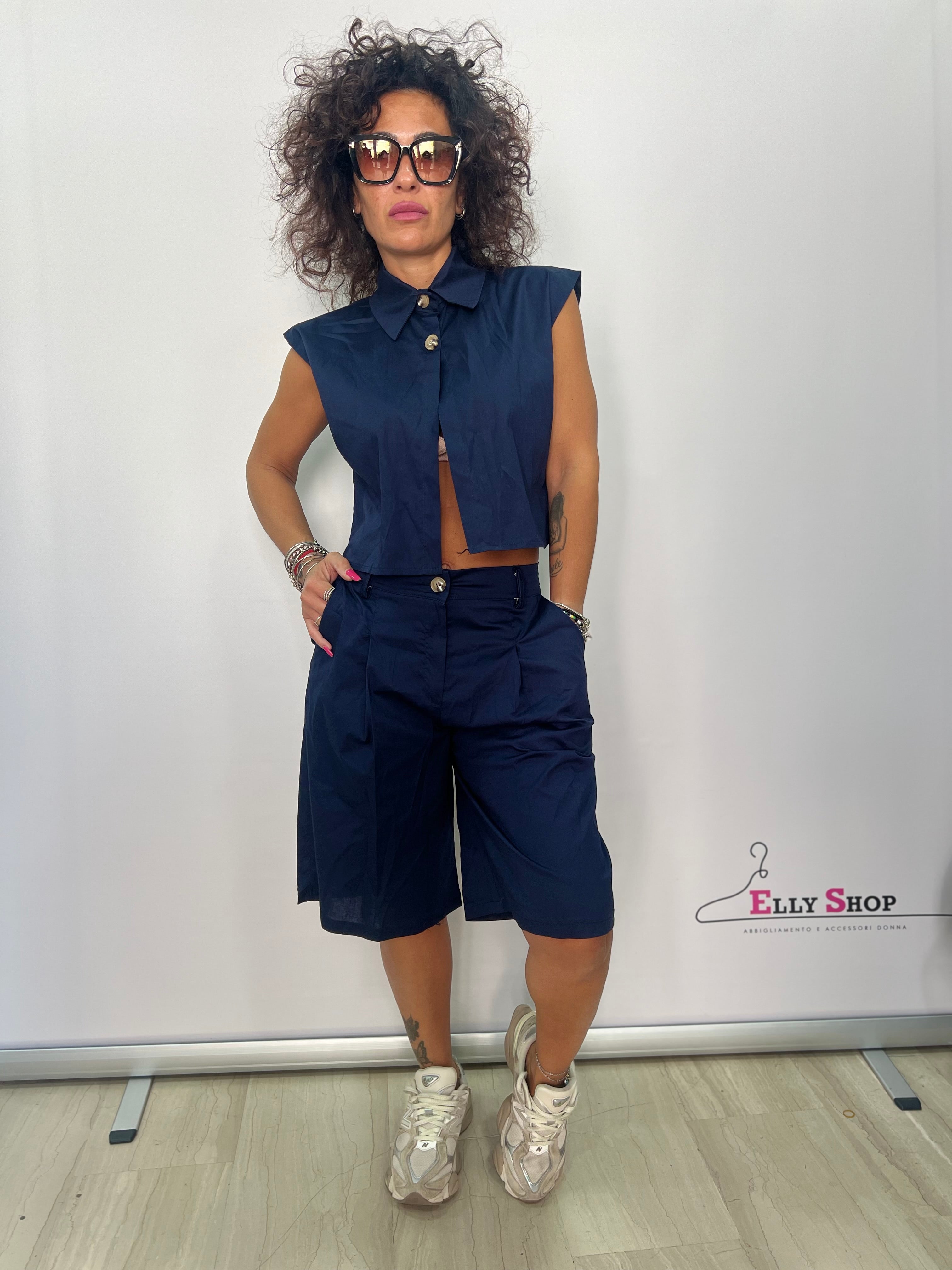 Completo Sole donna crop e bermuda estivo