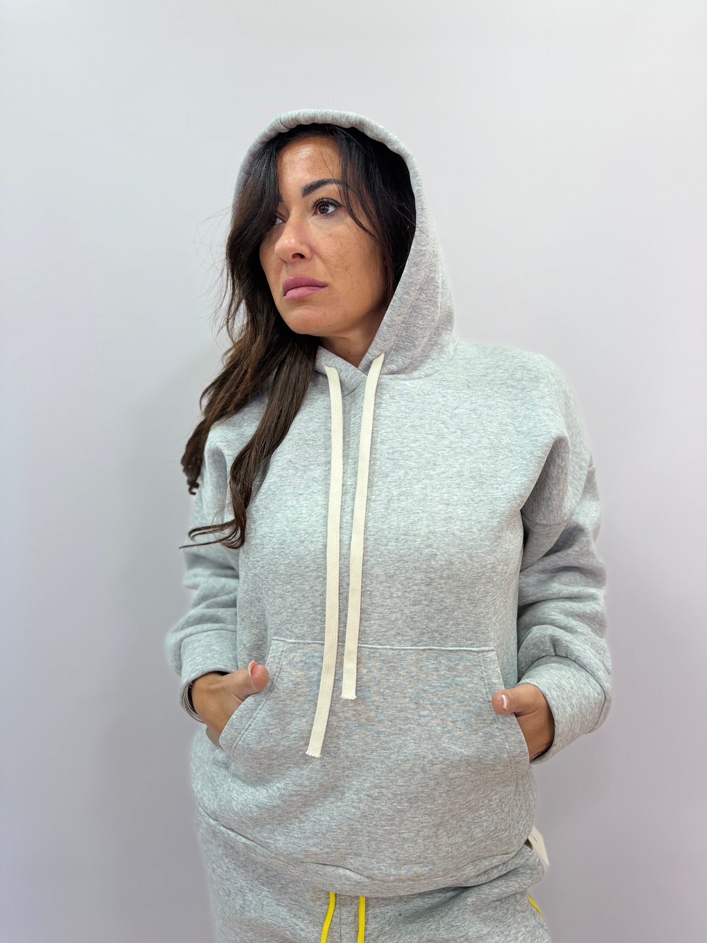 Felpa con cappuccio donna casual autunno inverno