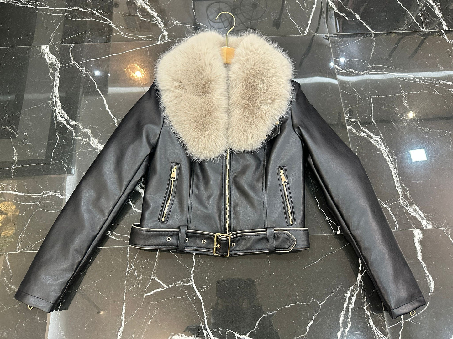 Chiodo donna con pelliccia removibile