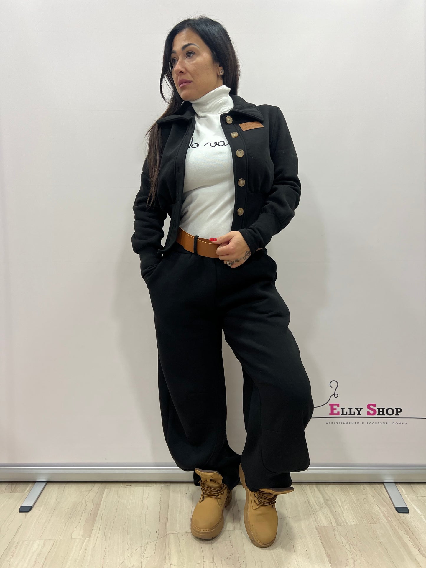 Completo donna felpato due pezzi casual chic