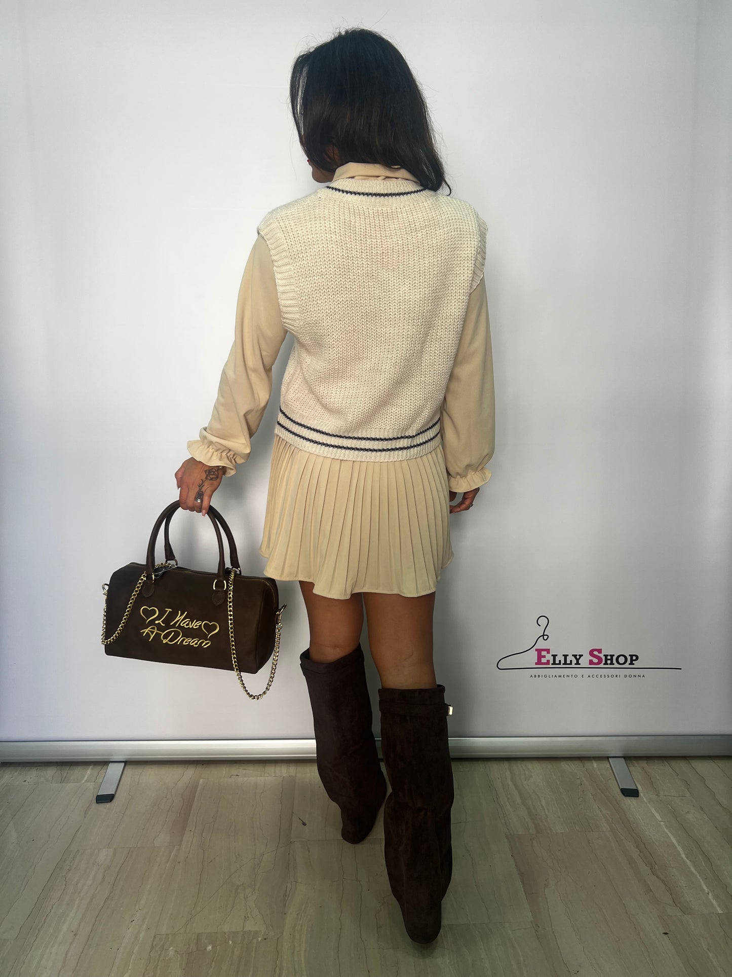 Vestito donna con maglioncino integrato