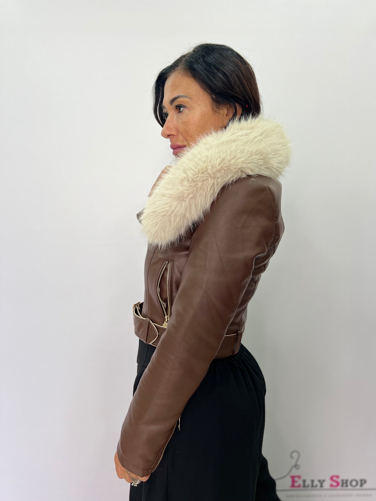 Chiodo donna con pelliccia removibile