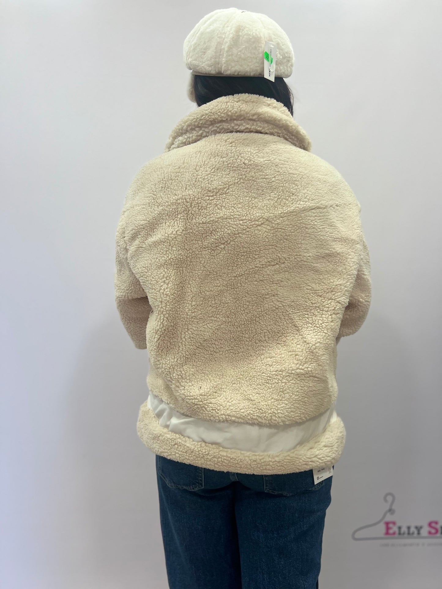 Giacca teddy donna con ecopelle montone