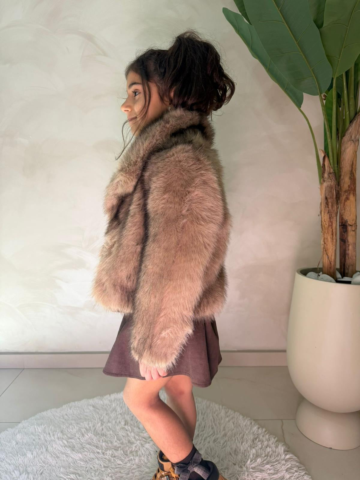 Giacca eco-pelliccia bambina 4–14 anni