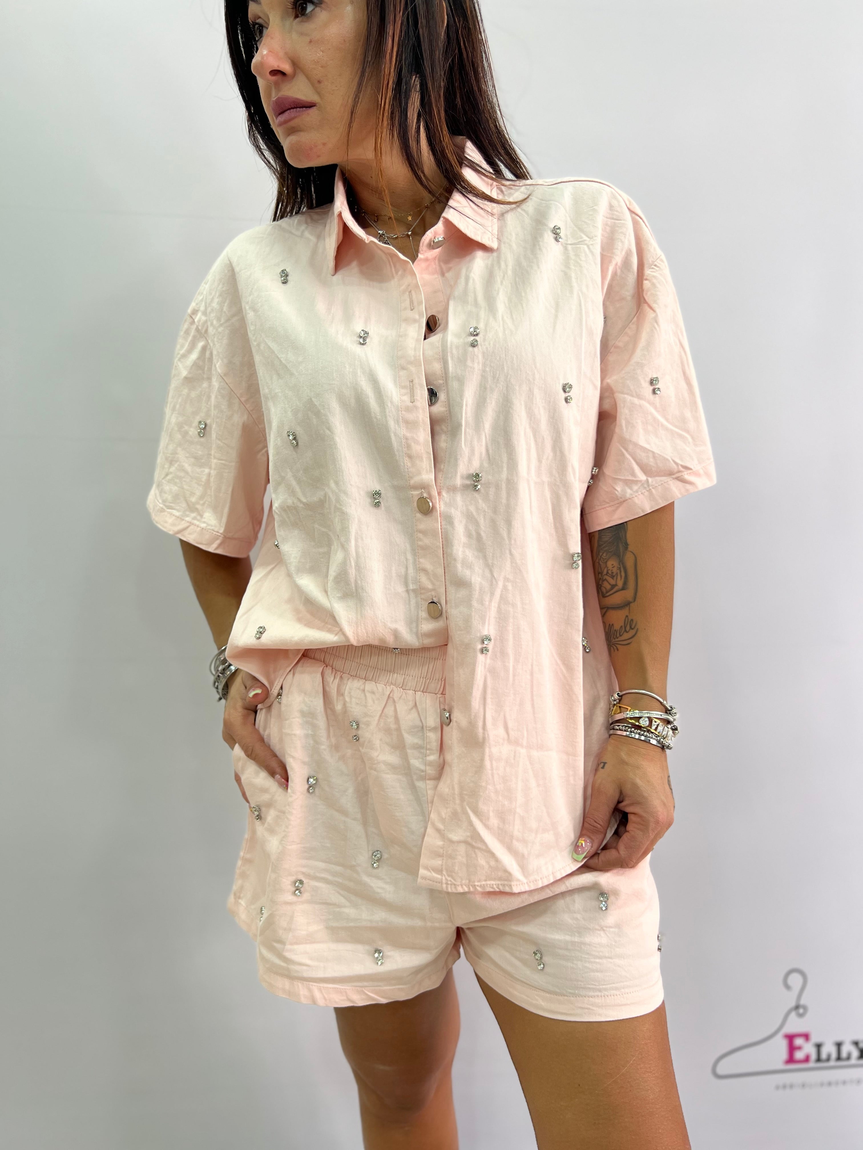 Completo Donna in Cotone Camicia e Short