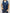 Gilet denim donna bottoni gioiello blu