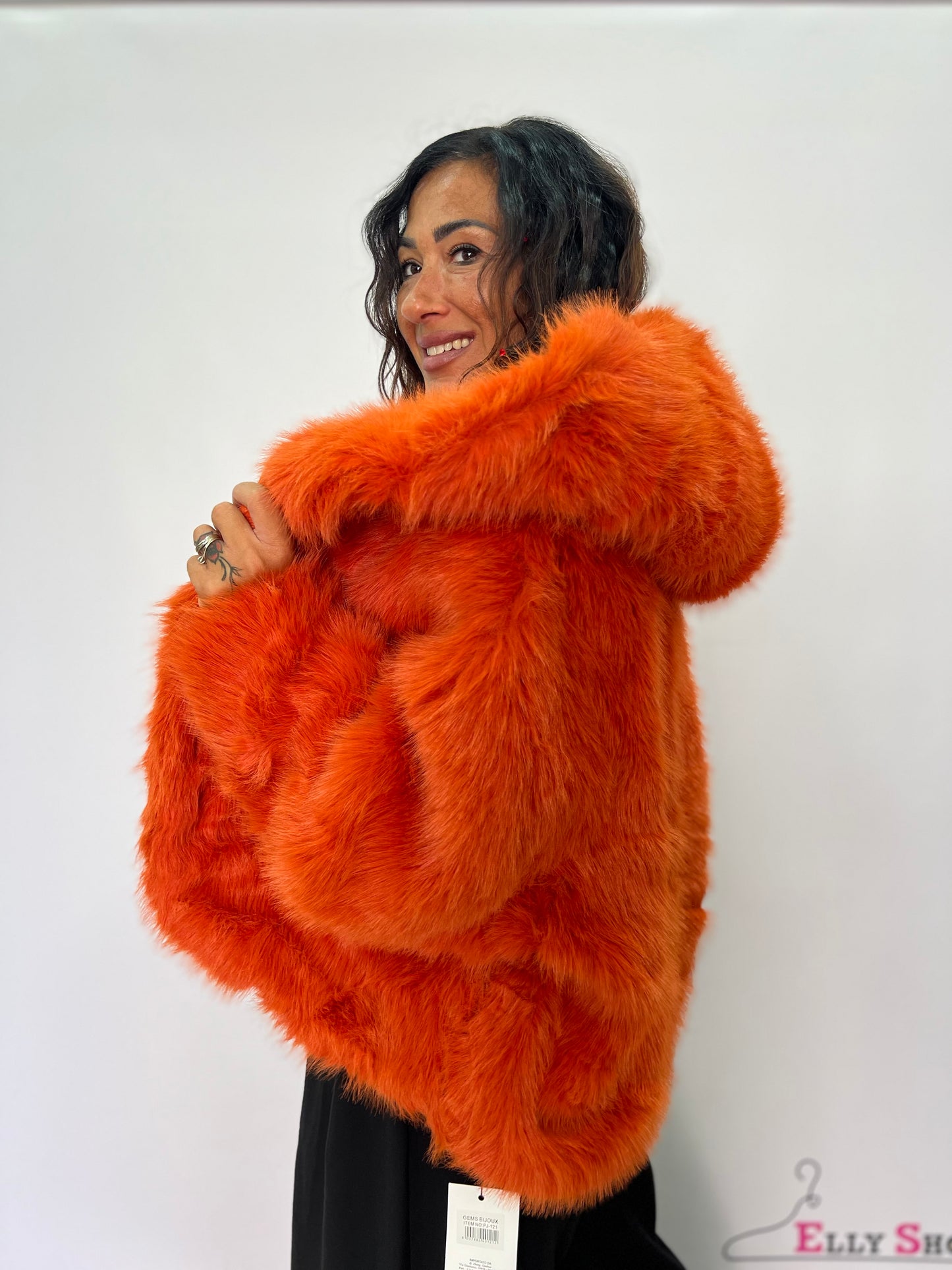 Pelliccia Giacca invernale colorata e