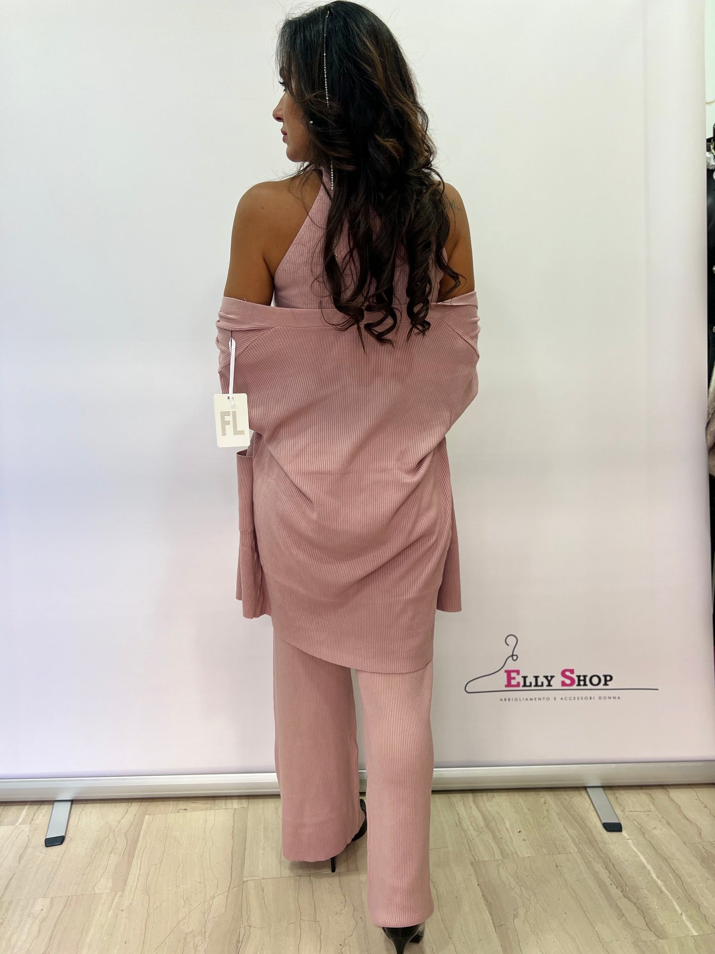 Completo donna 3 pezzi in maglia elegante