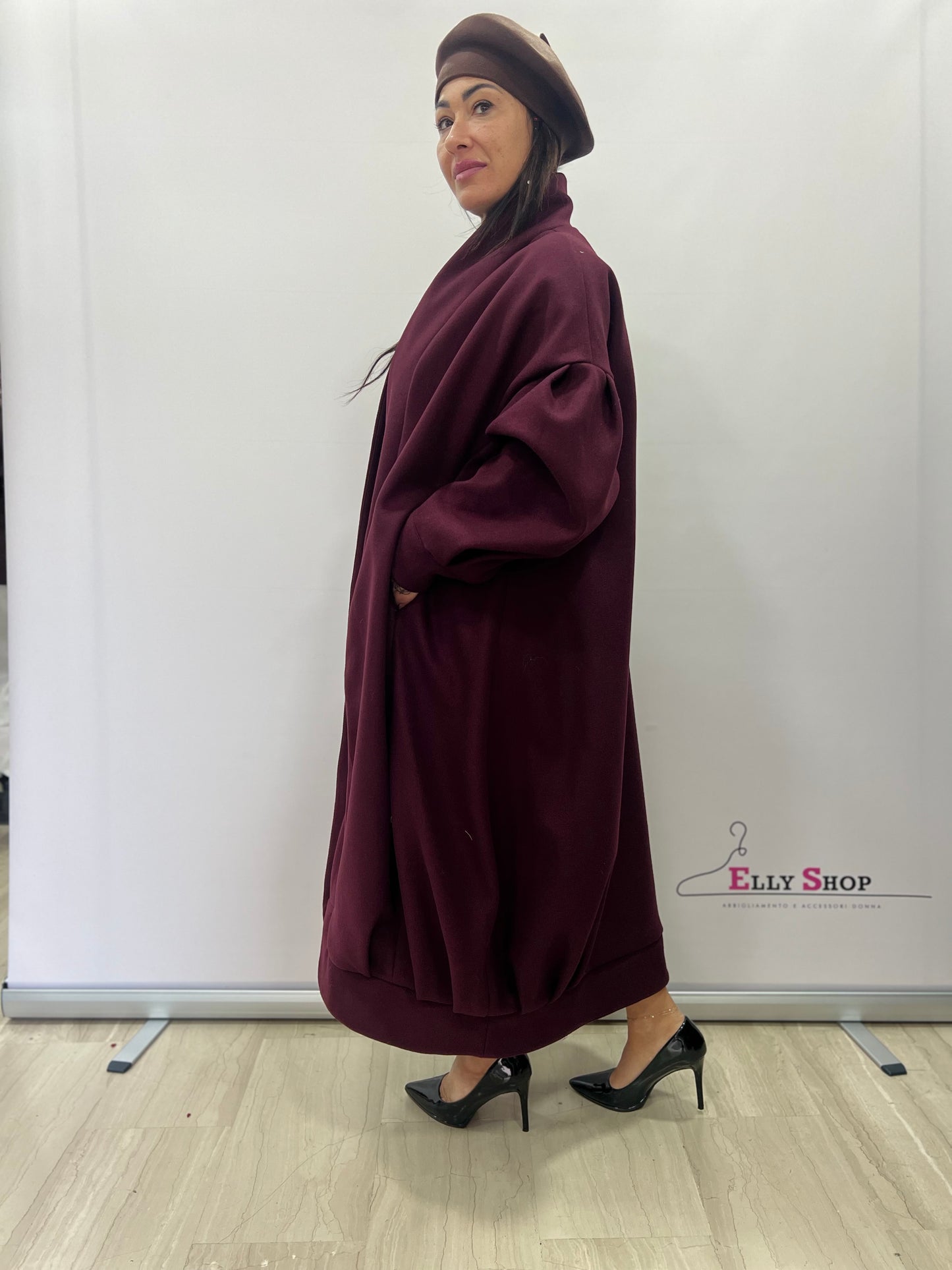 Cappotto Over Lungo Donna Curvy Balloon