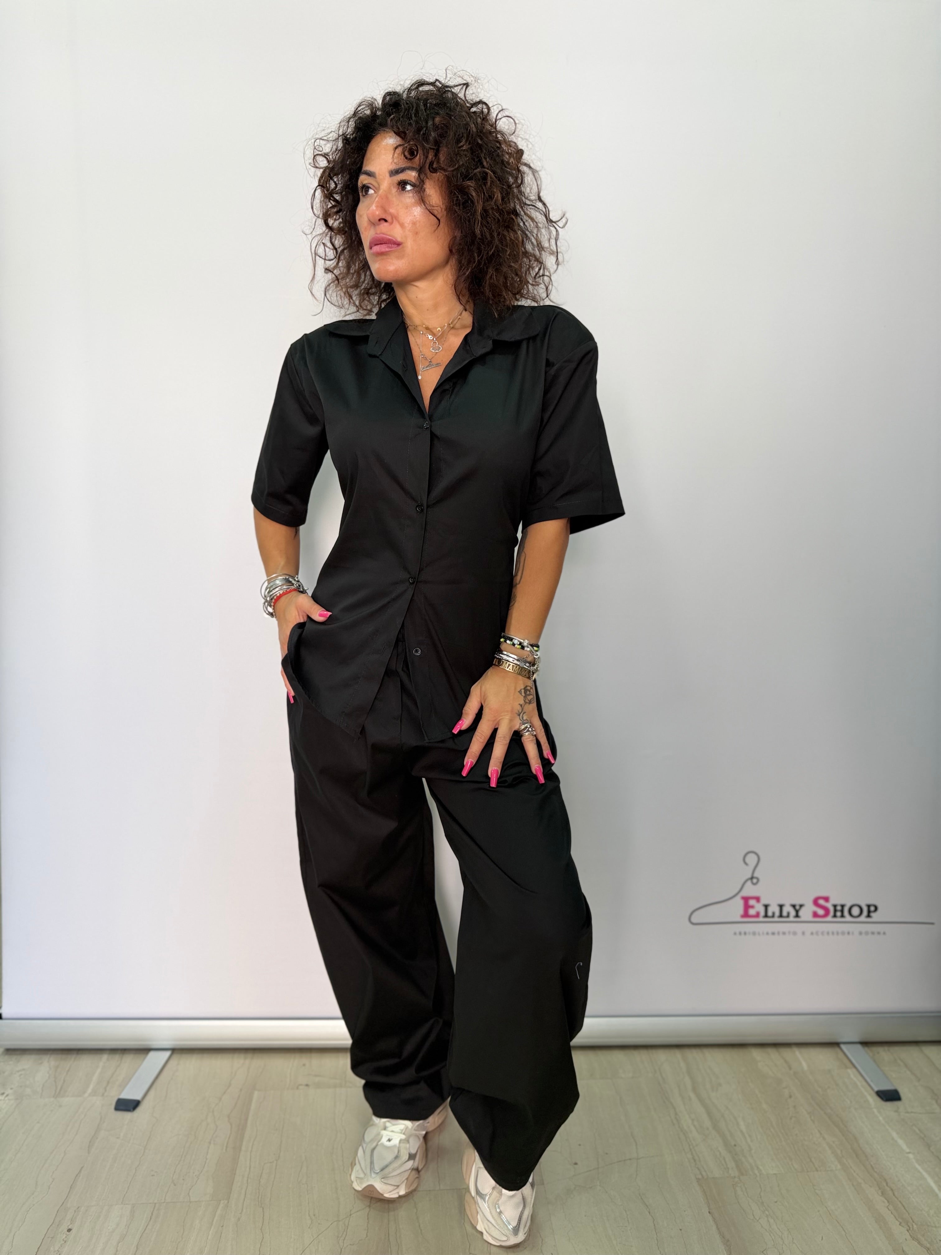 Completo donna camicia e pantalone balloon