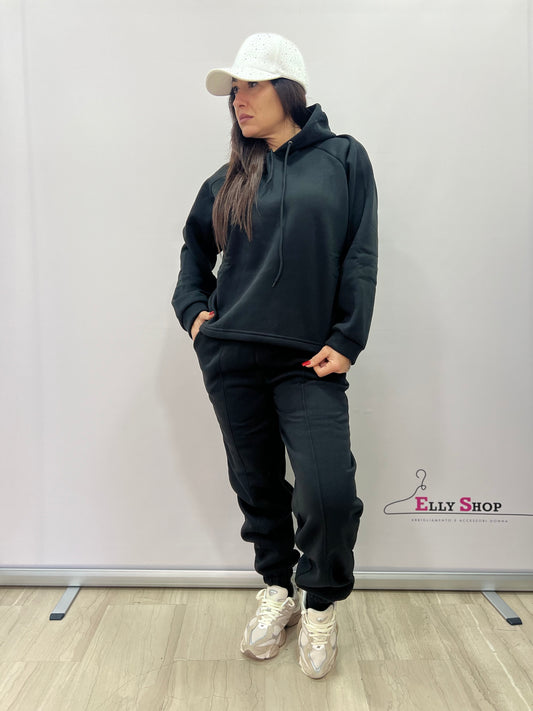 Completo tuta donna con felpa cappuccio