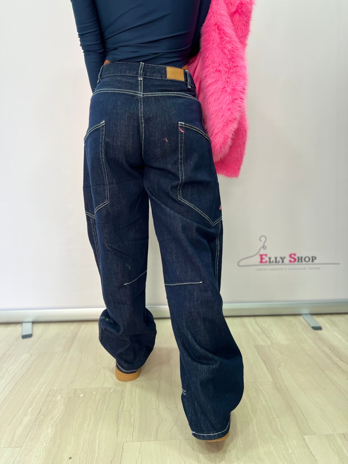 Jeans Balloon donna blu scuro