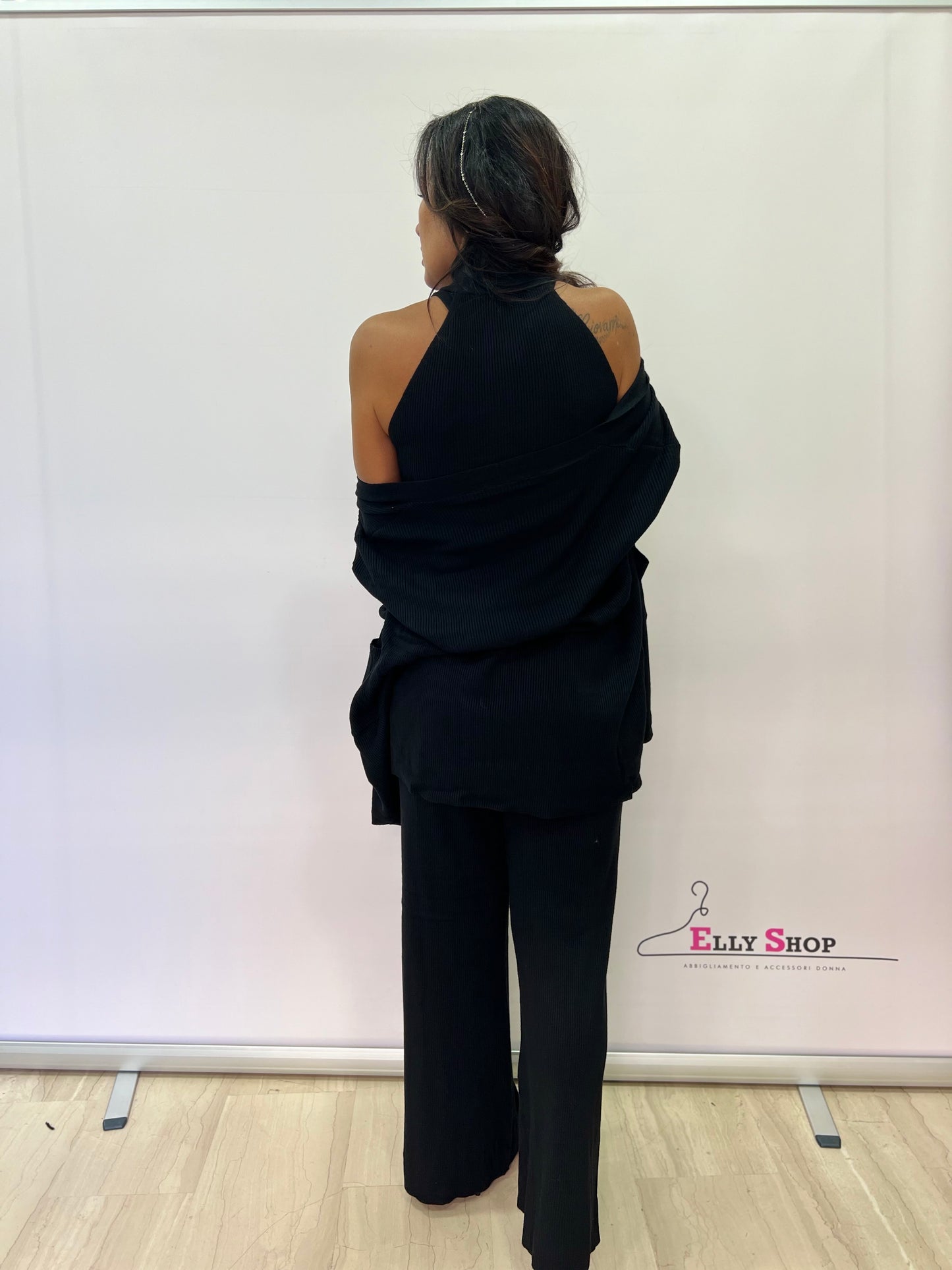 Completo donna 3 pezzi in maglia elegante