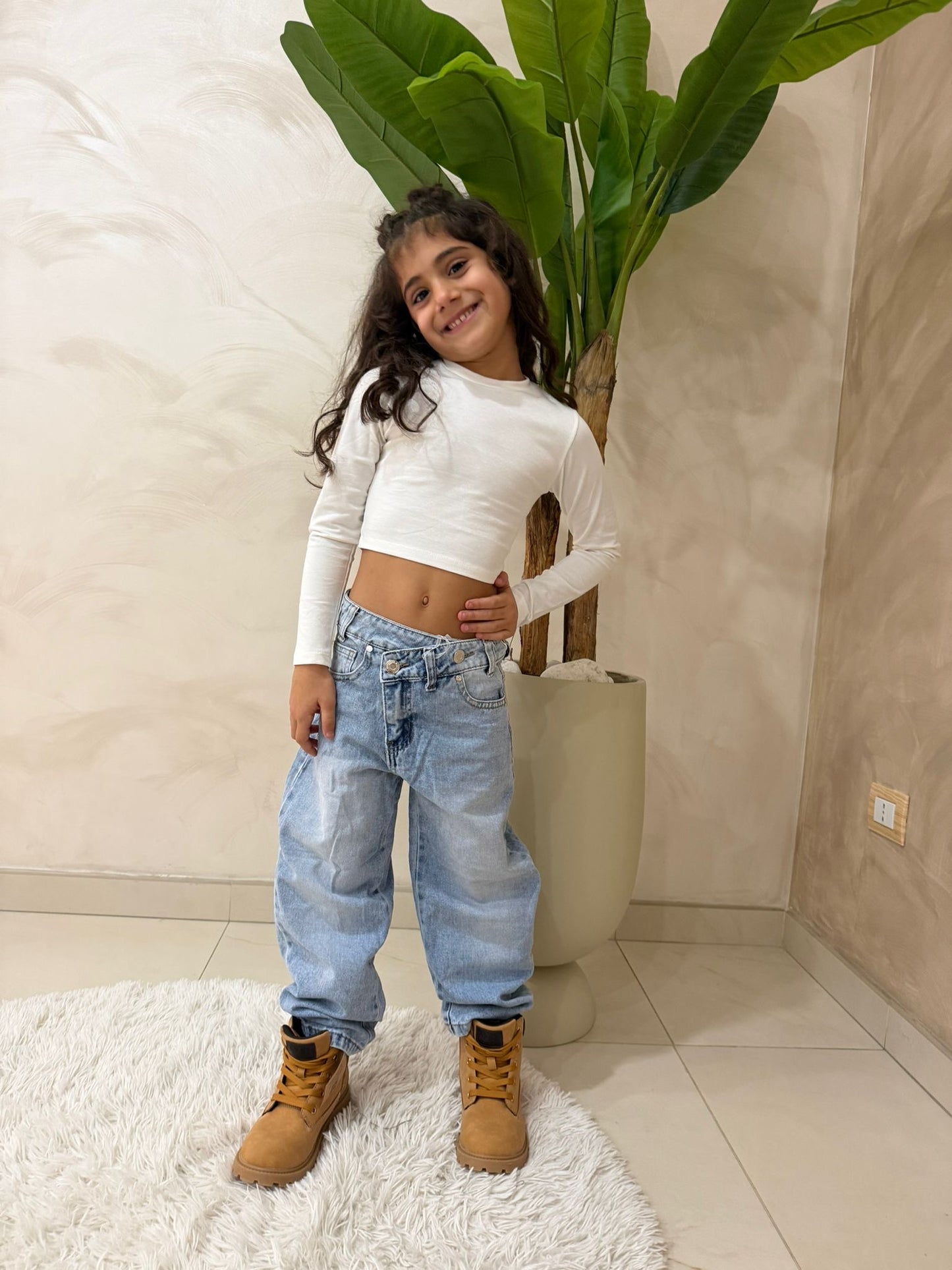 Jeans bambino gamba ampia chiaro e scuro art.st5290