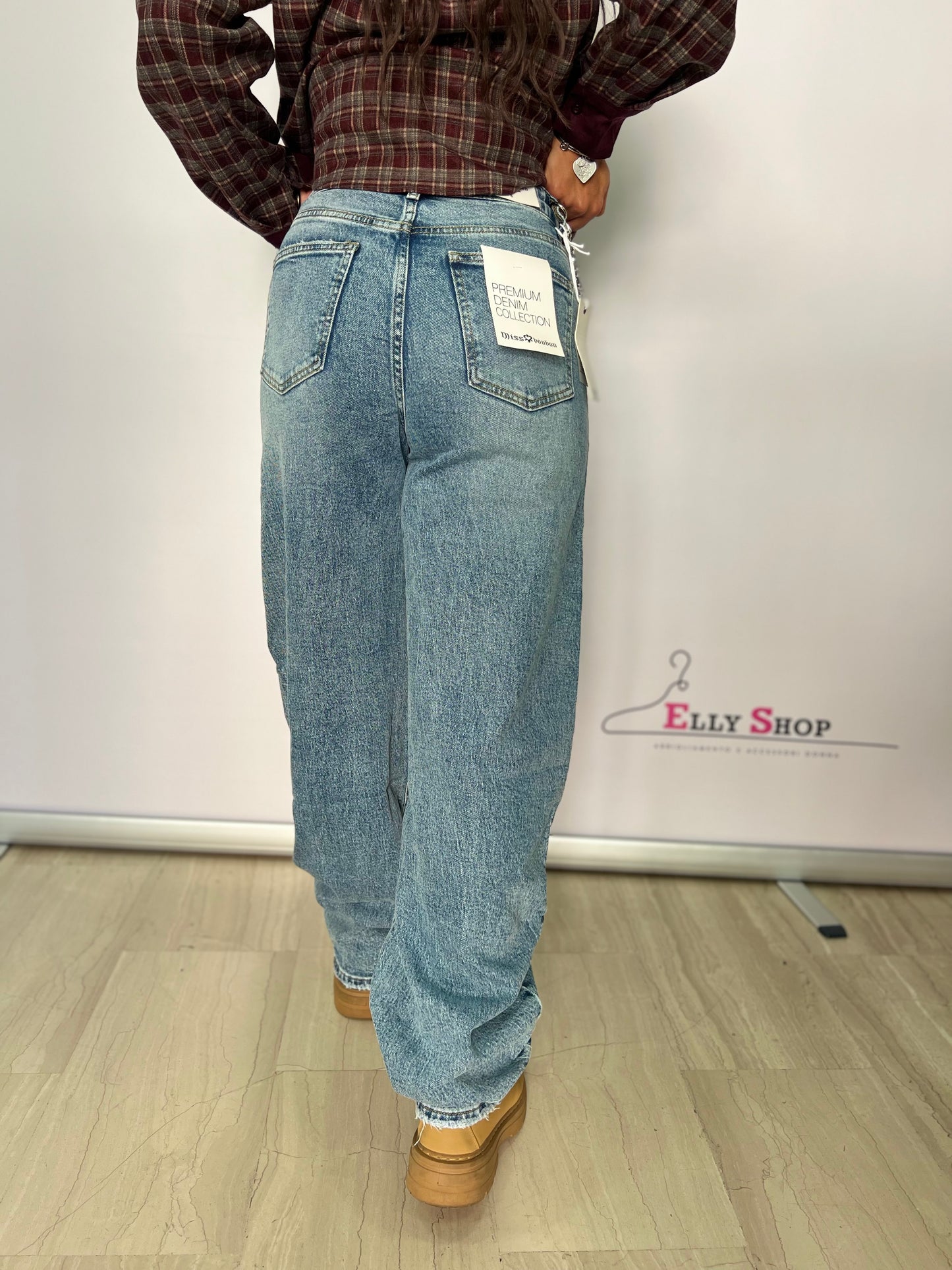 Jeans balloon con catena