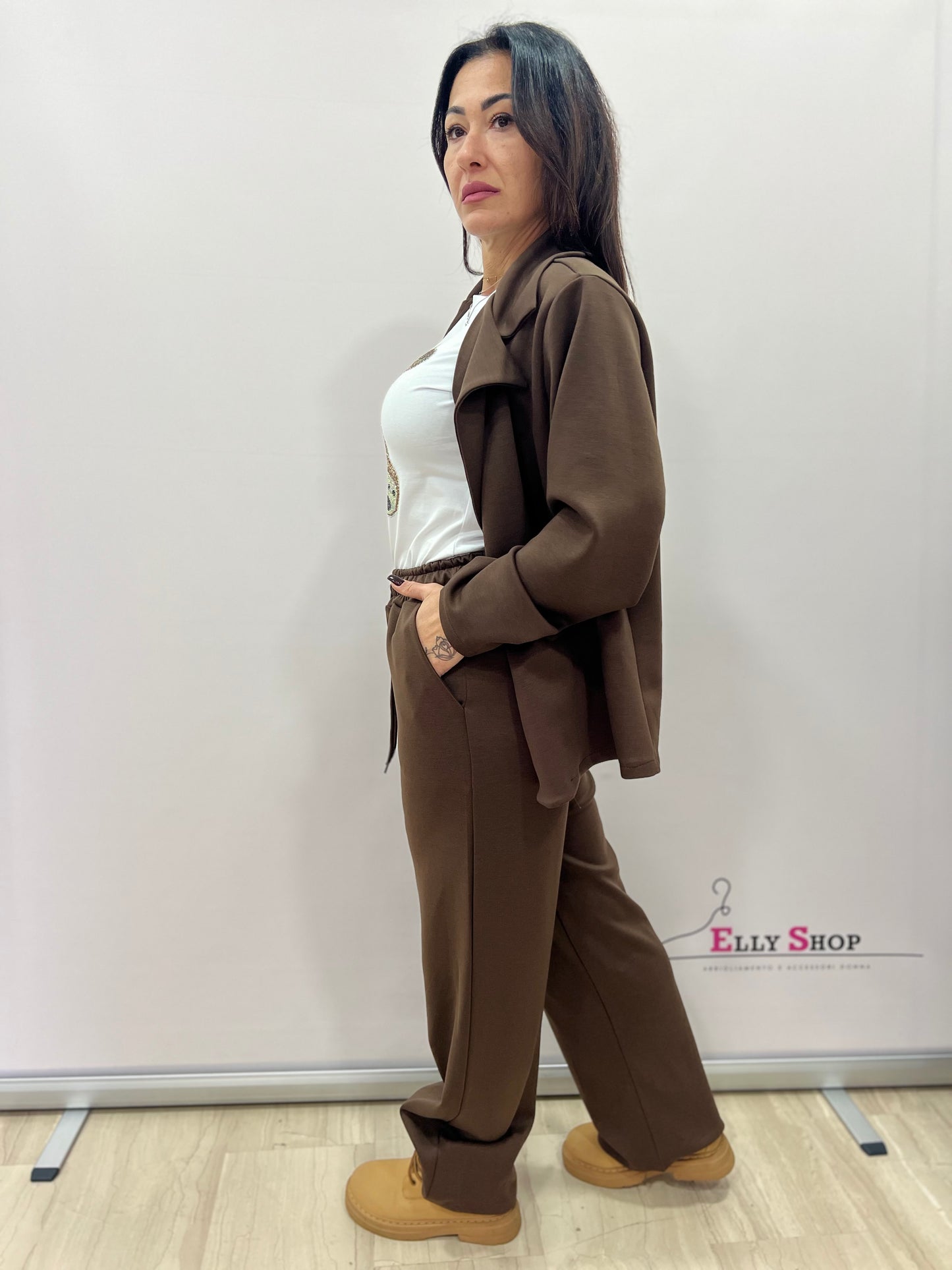 Completo donna blazer e pantalone morbido
