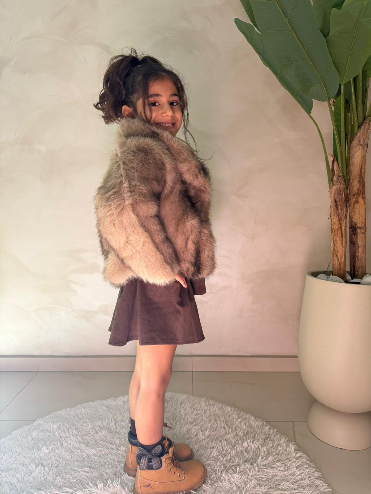 Giacca eco-pelliccia bambina 4–14 anni