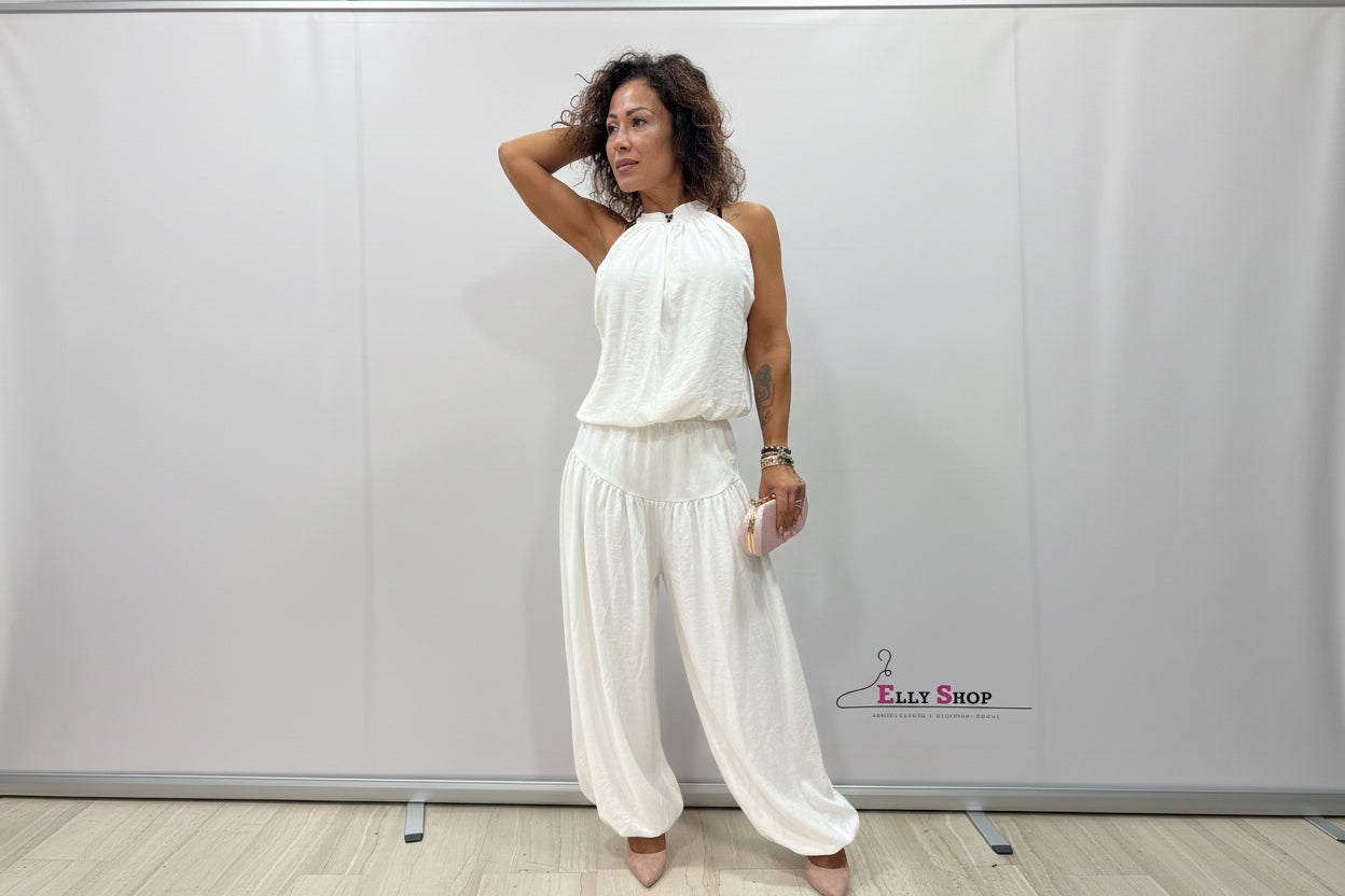 Completo Amalfi Donna Halter Palazzo Elegance