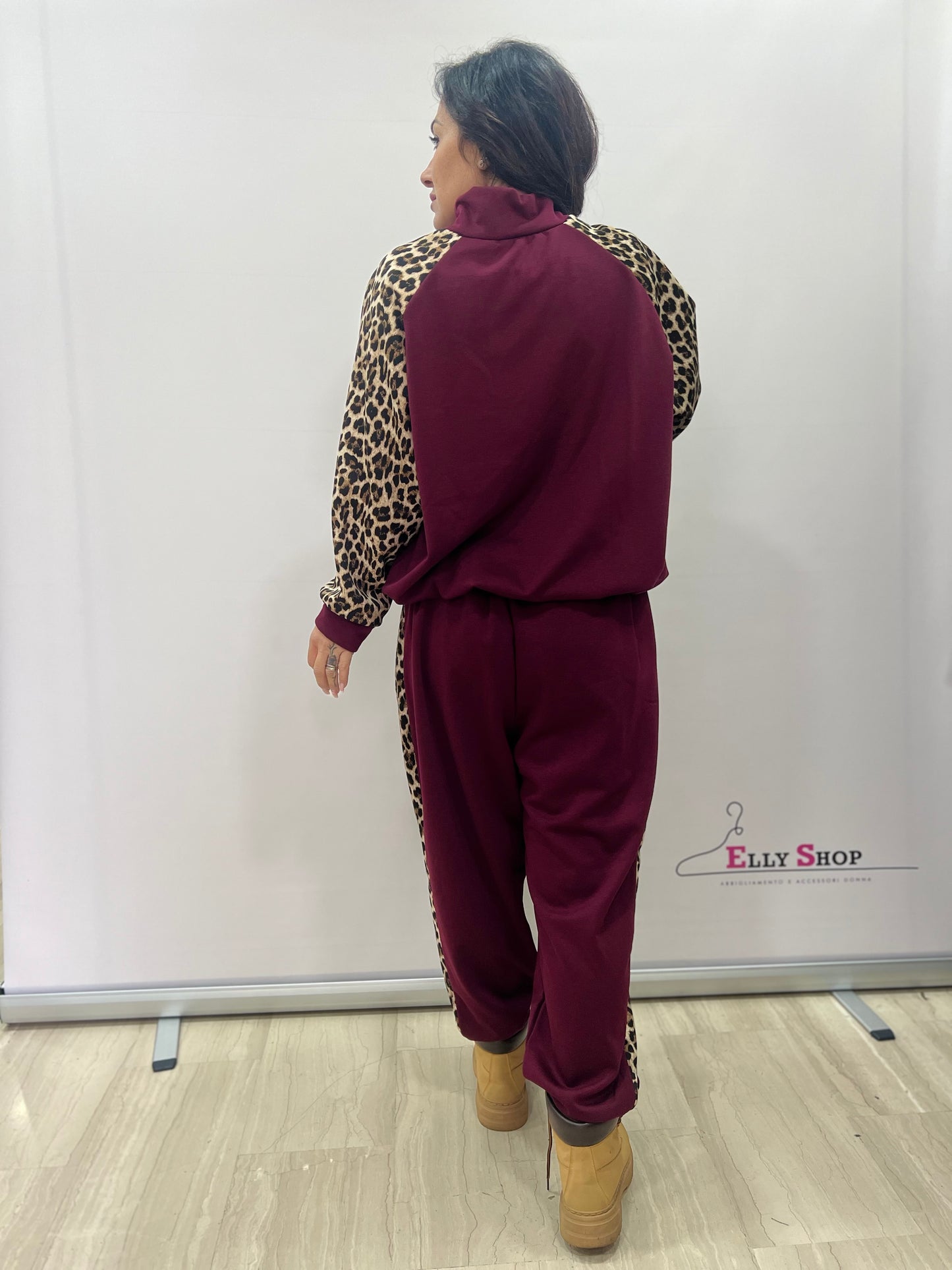 Tuta curvy donna con dettagli animalier