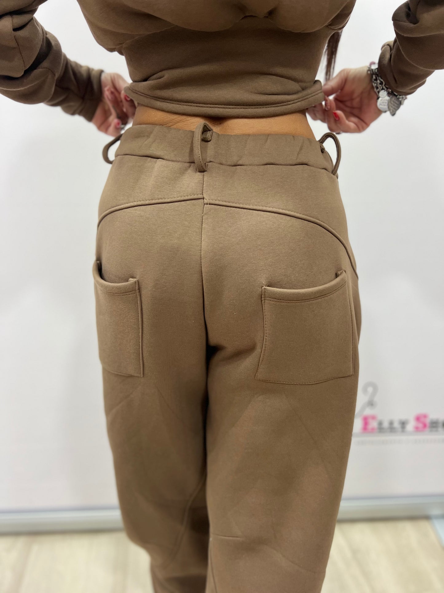 Completo donna felpato due pezzi casual chic