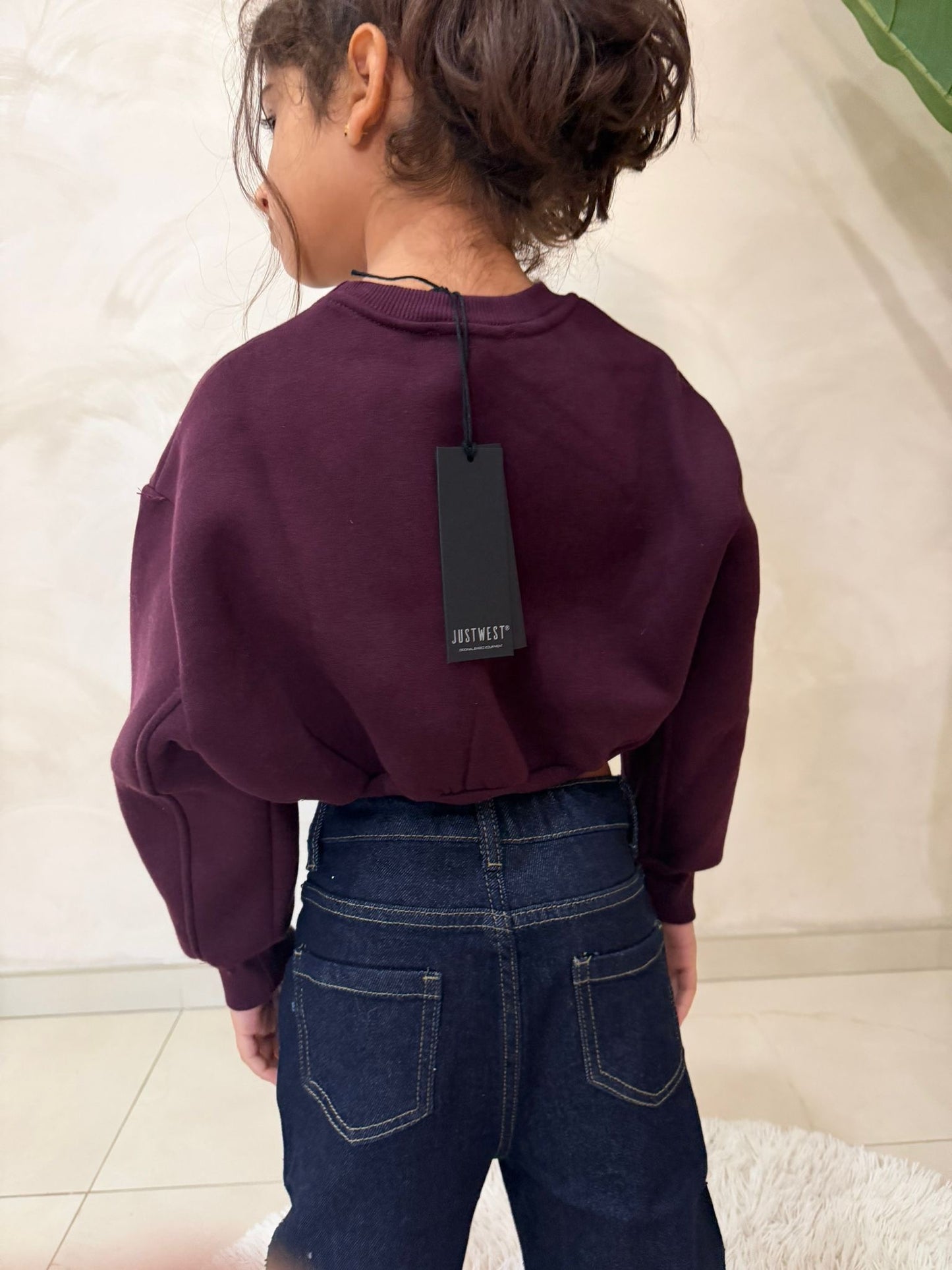 Felpa cropped bambina 4–14 anni