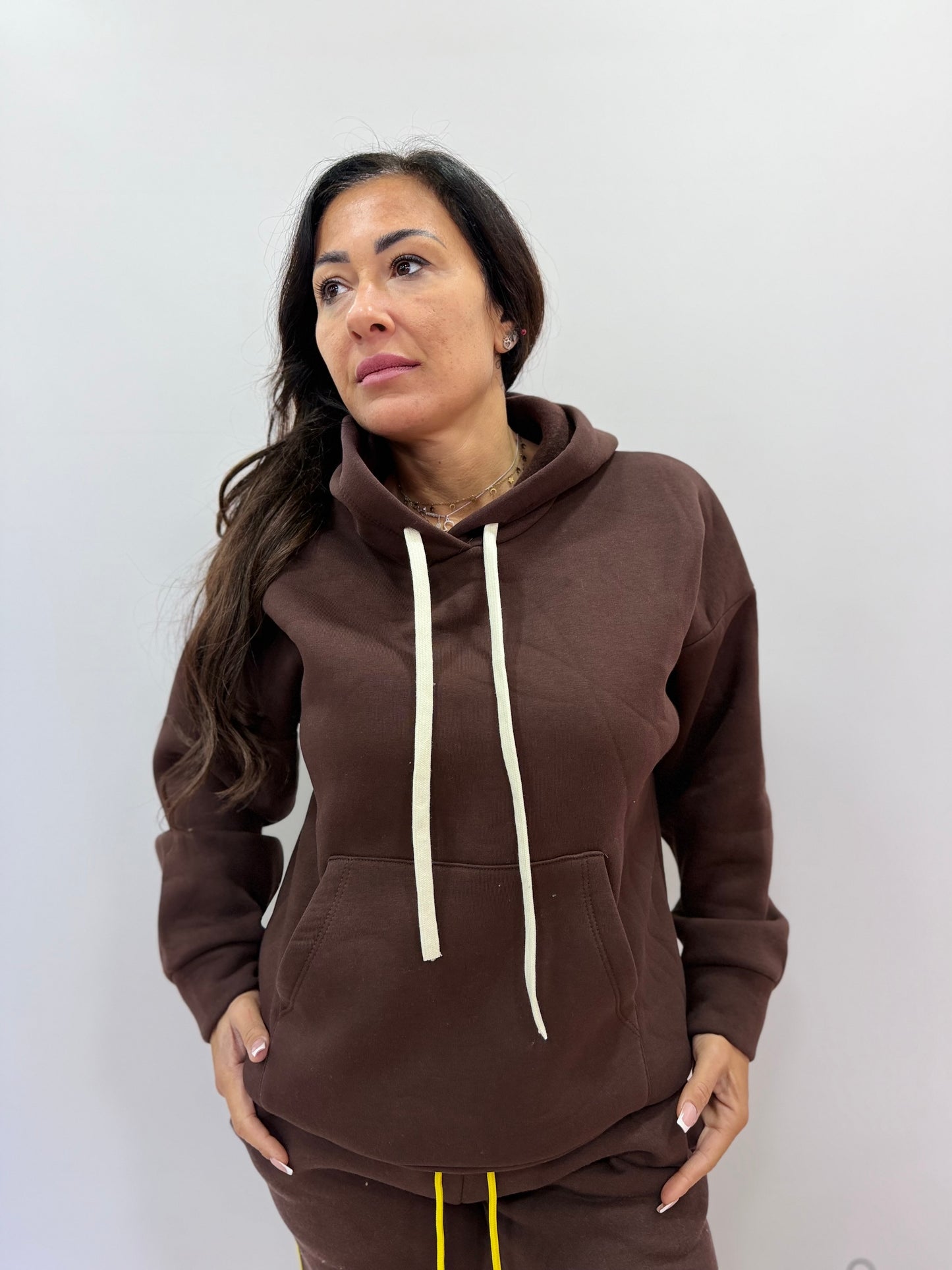 Felpa con cappuccio donna casual autunno inverno