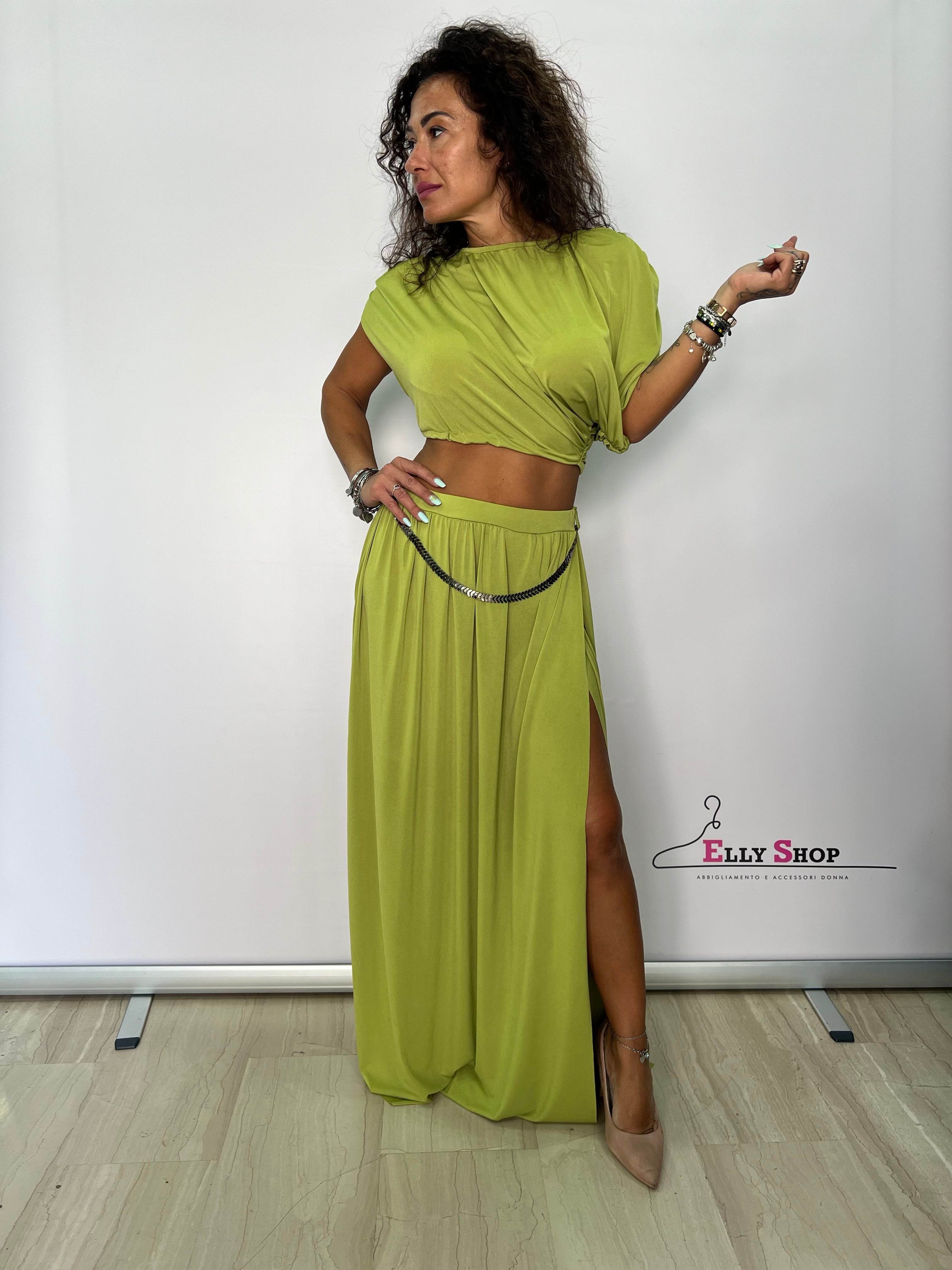Completo donna Afrodite elegante con spacco lungo