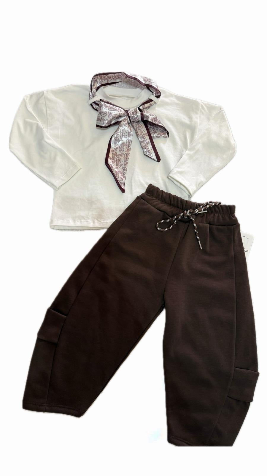 Completo casual modello balloon bambina