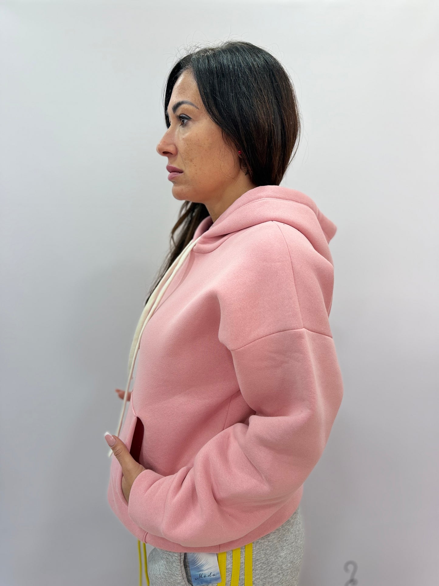 Felpa con cappuccio donna casual autunno inverno