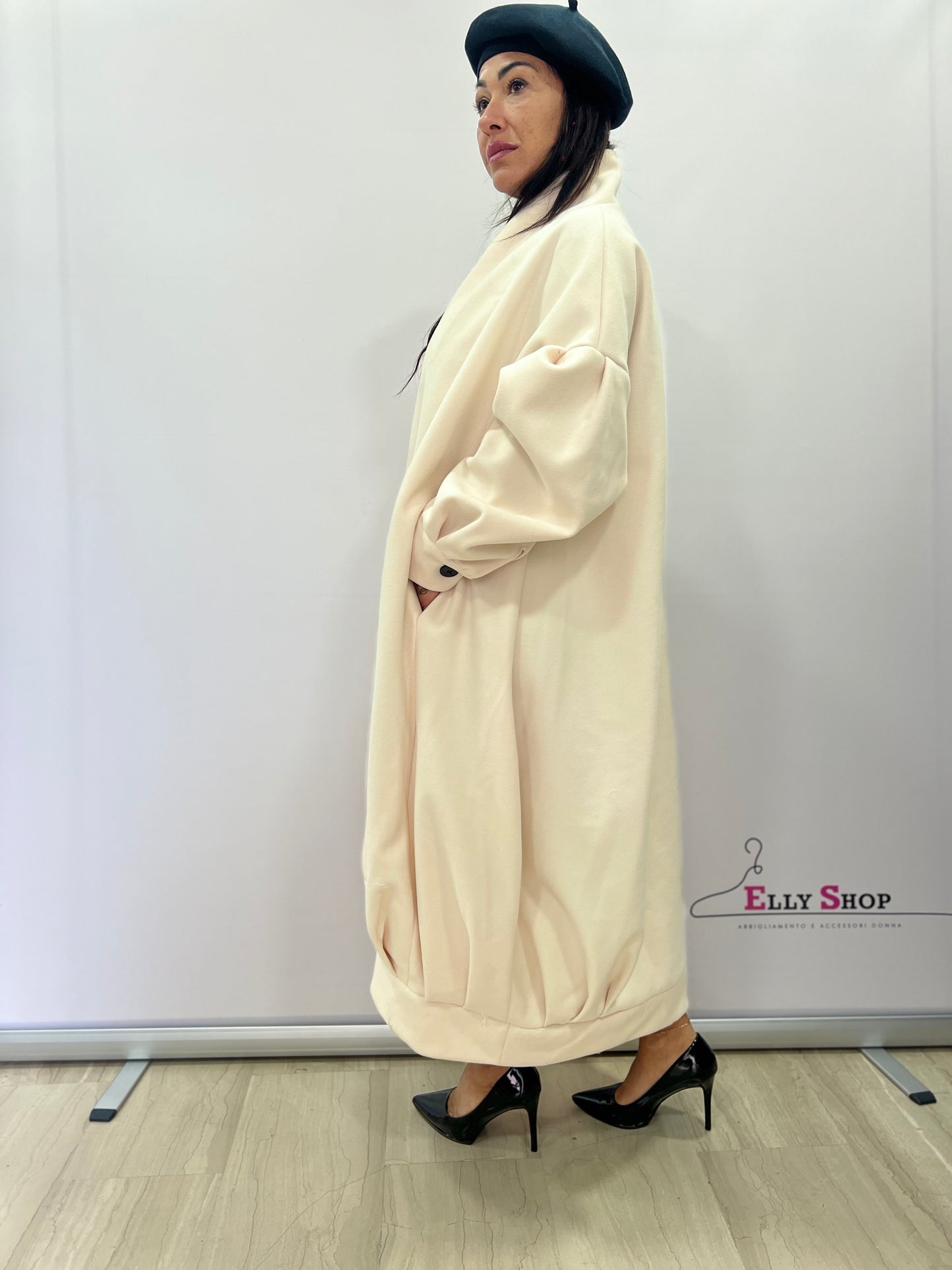 Cappotto Over Lungo Donna Curvy Balloon