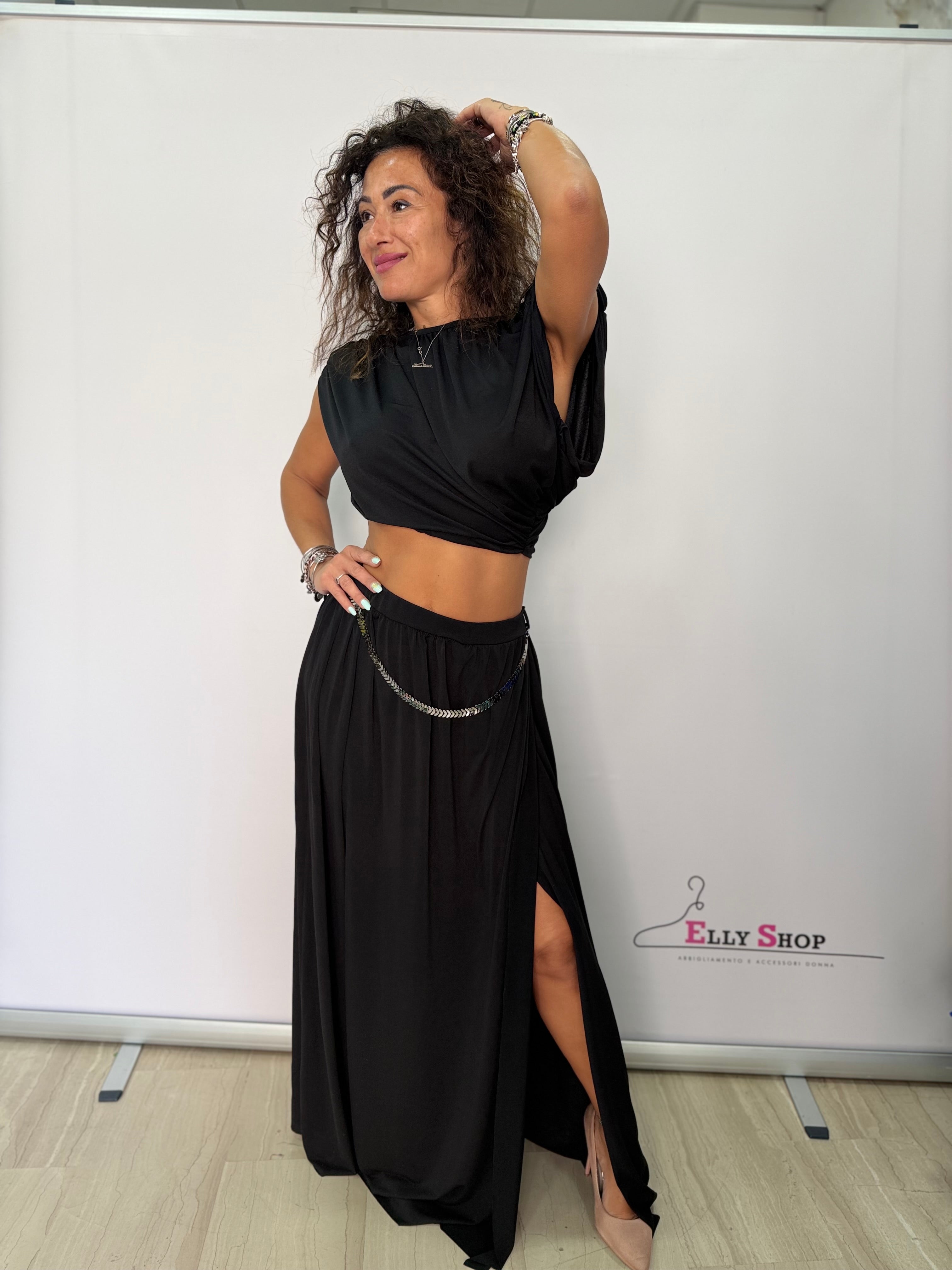 Completo donna Afrodite elegante con spacco lungo