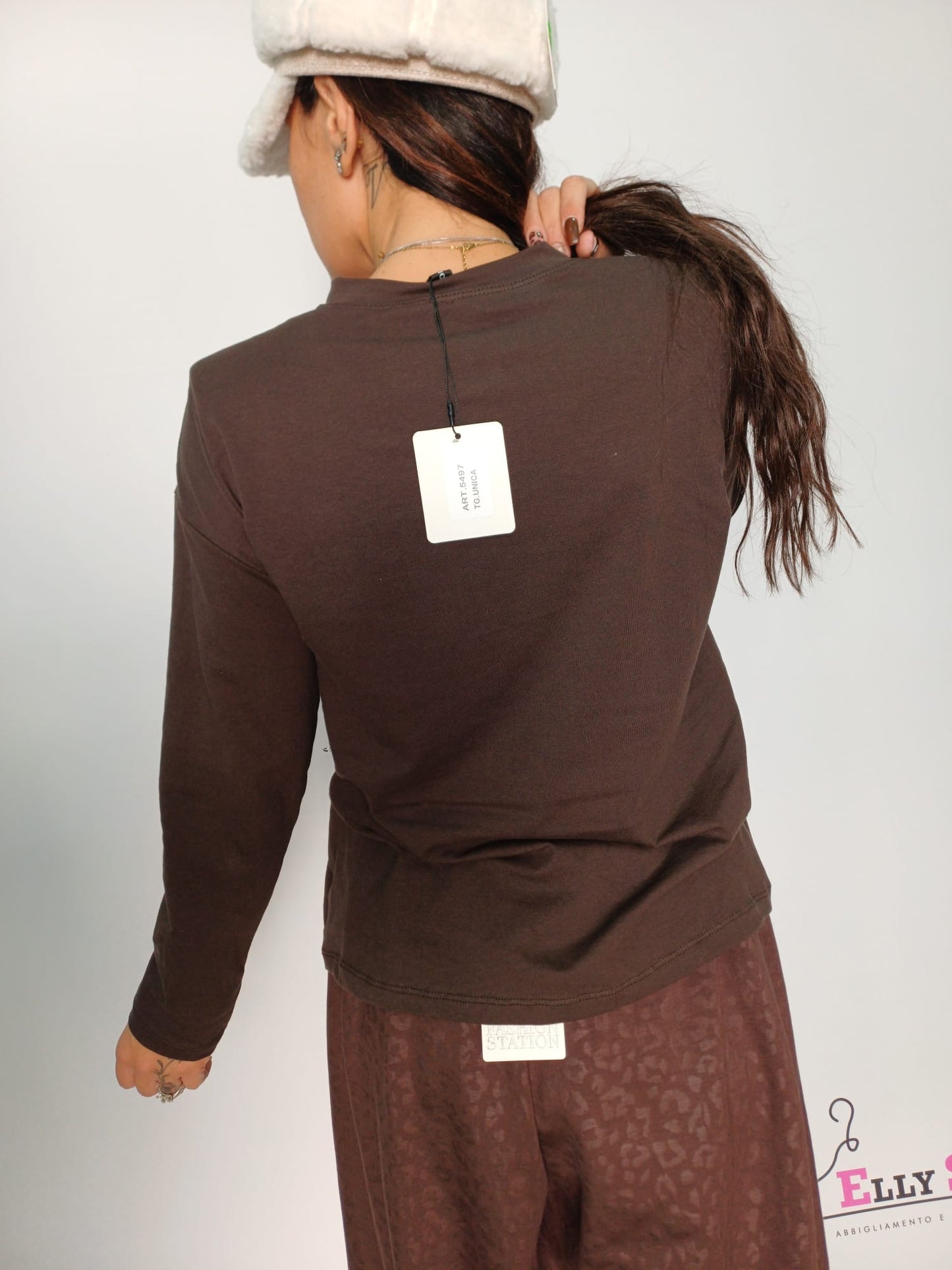 Blusa con arriccio in vita donna