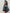 Giacca corta donna effetto pelle nera elegante