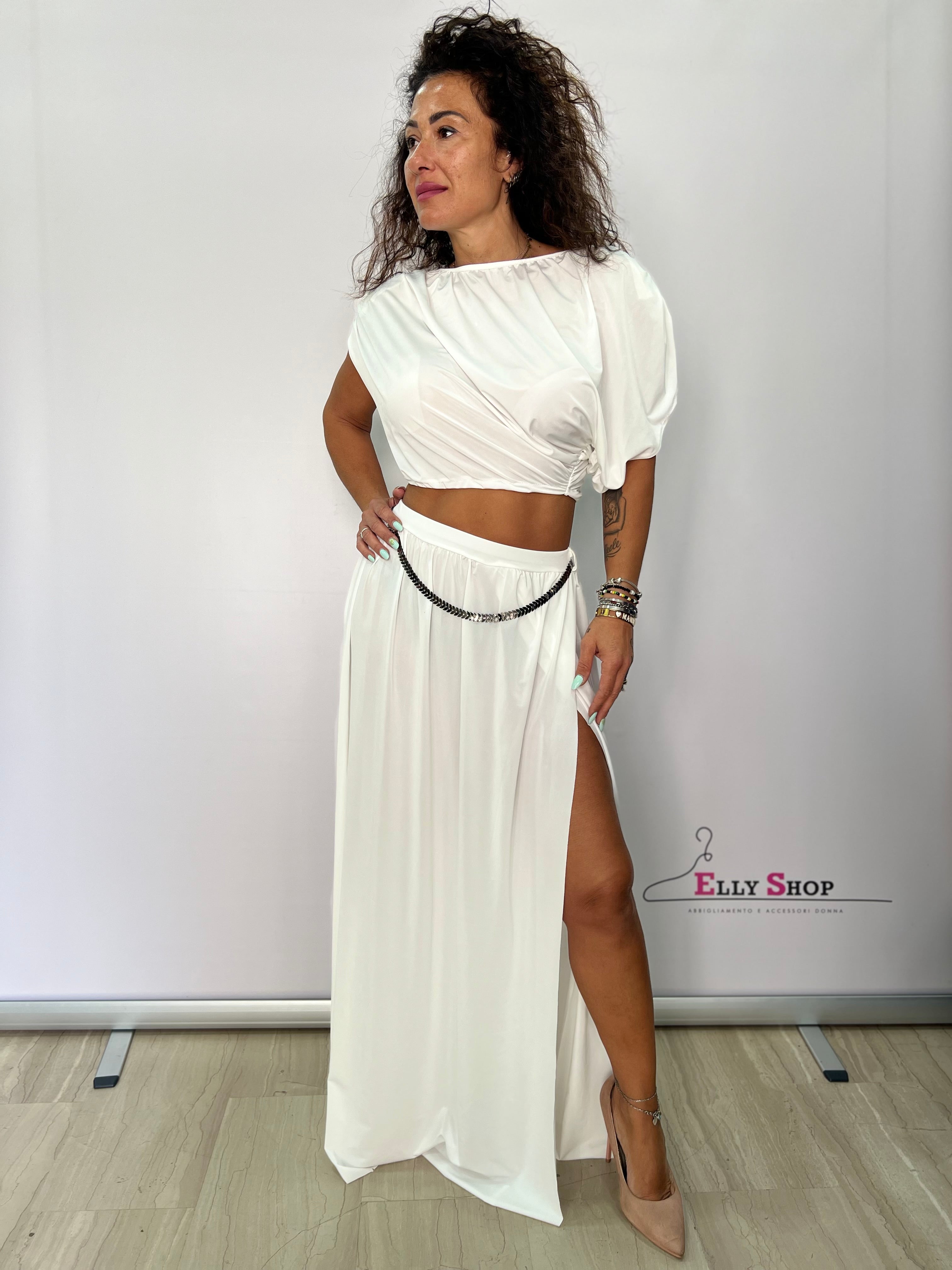 Completo donna Afrodite elegante con spacco lungo