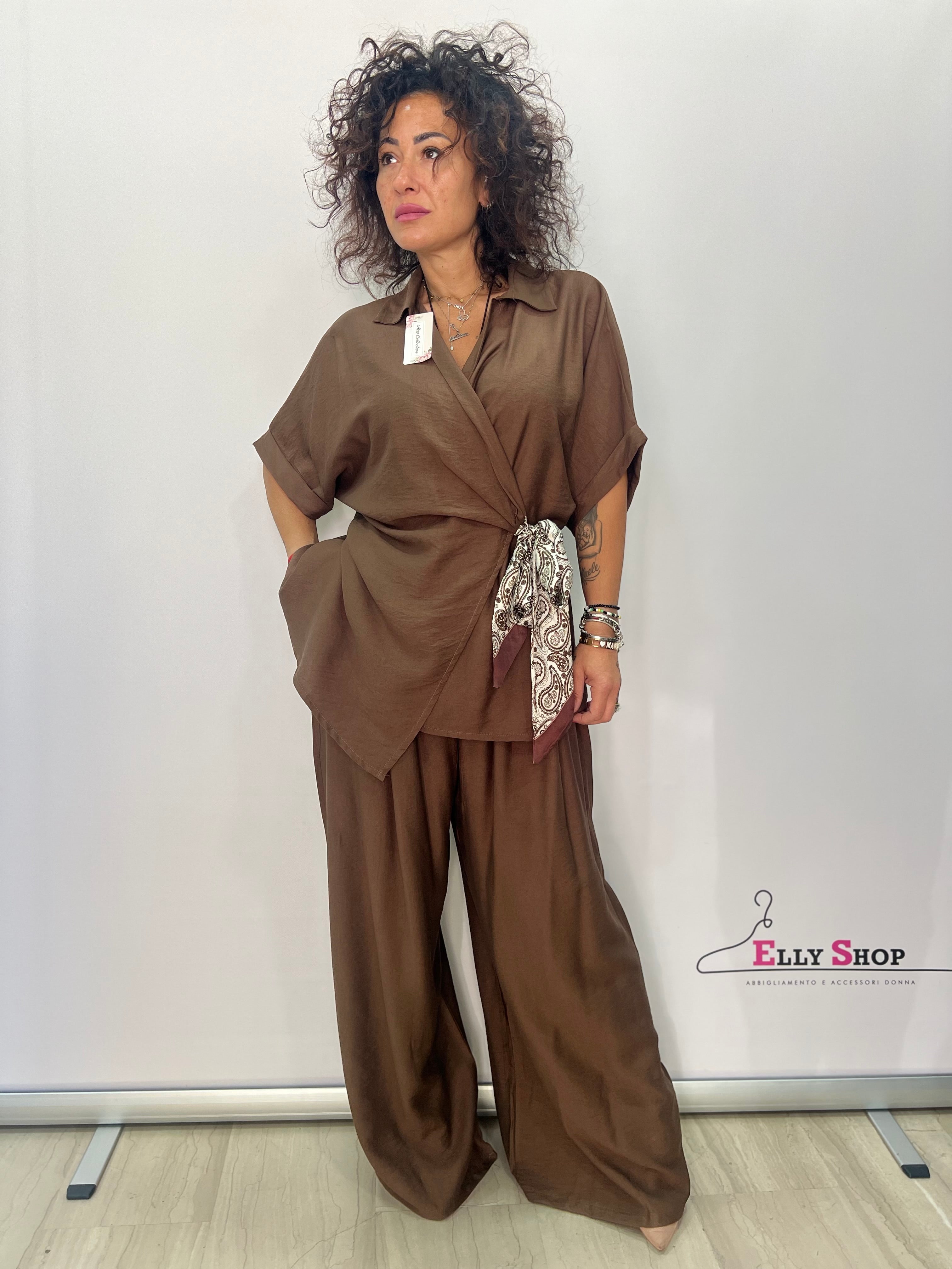 Completo curvy palazzo donna elegante