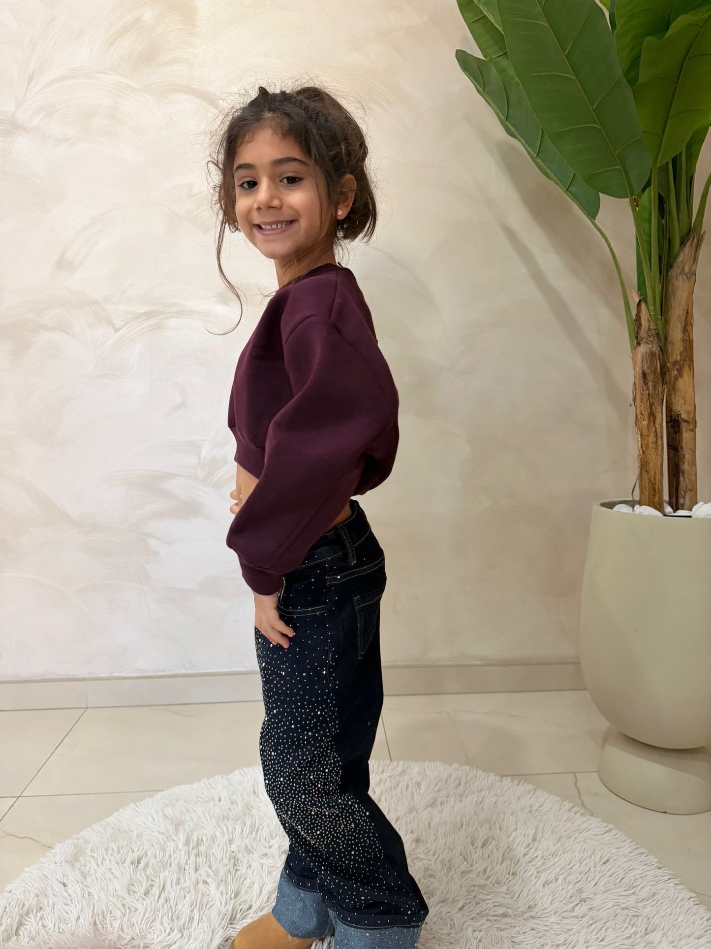 Felpa cropped bambina 4–14 anni