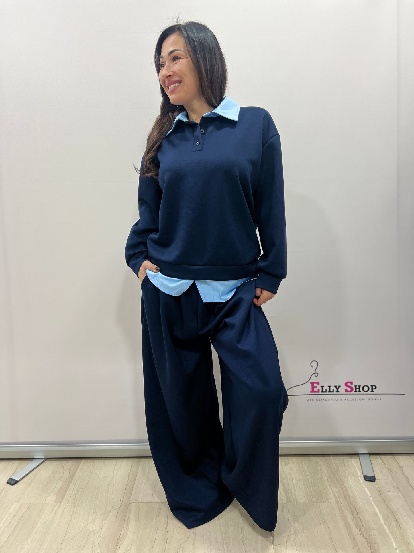 Completo donna curvy due pezzi casual chic