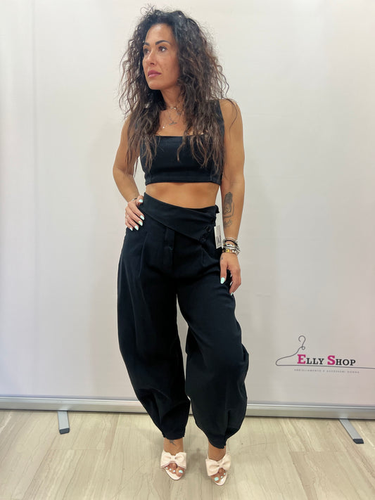 Completo donna crop top e pantalone estivo