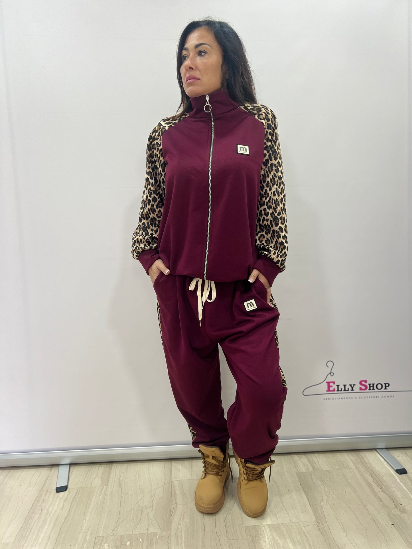 Tuta curvy donna con dettagli animalier